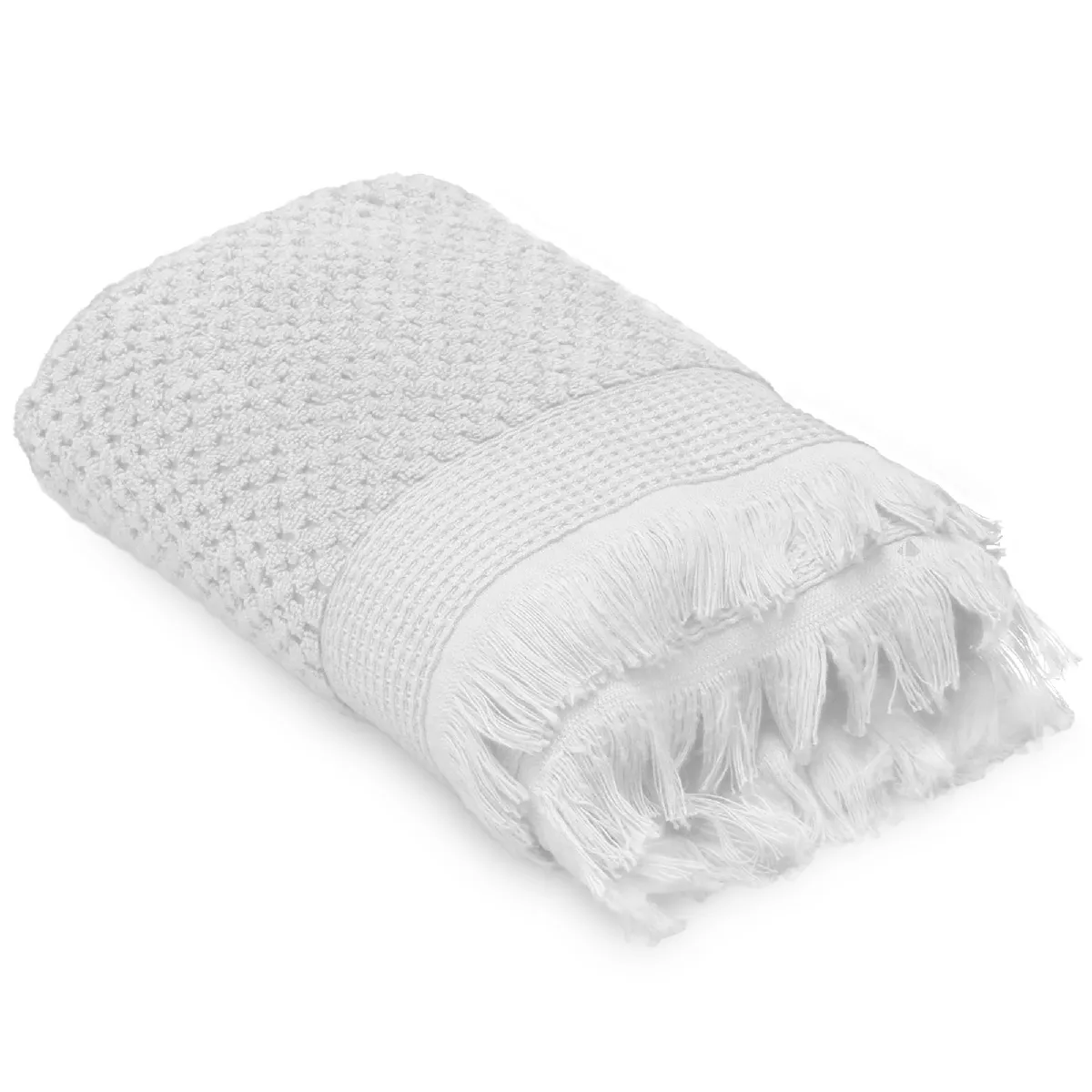 Serviette De Toilette 50x90 Cm Tethys Micro-coton Blanc Neige