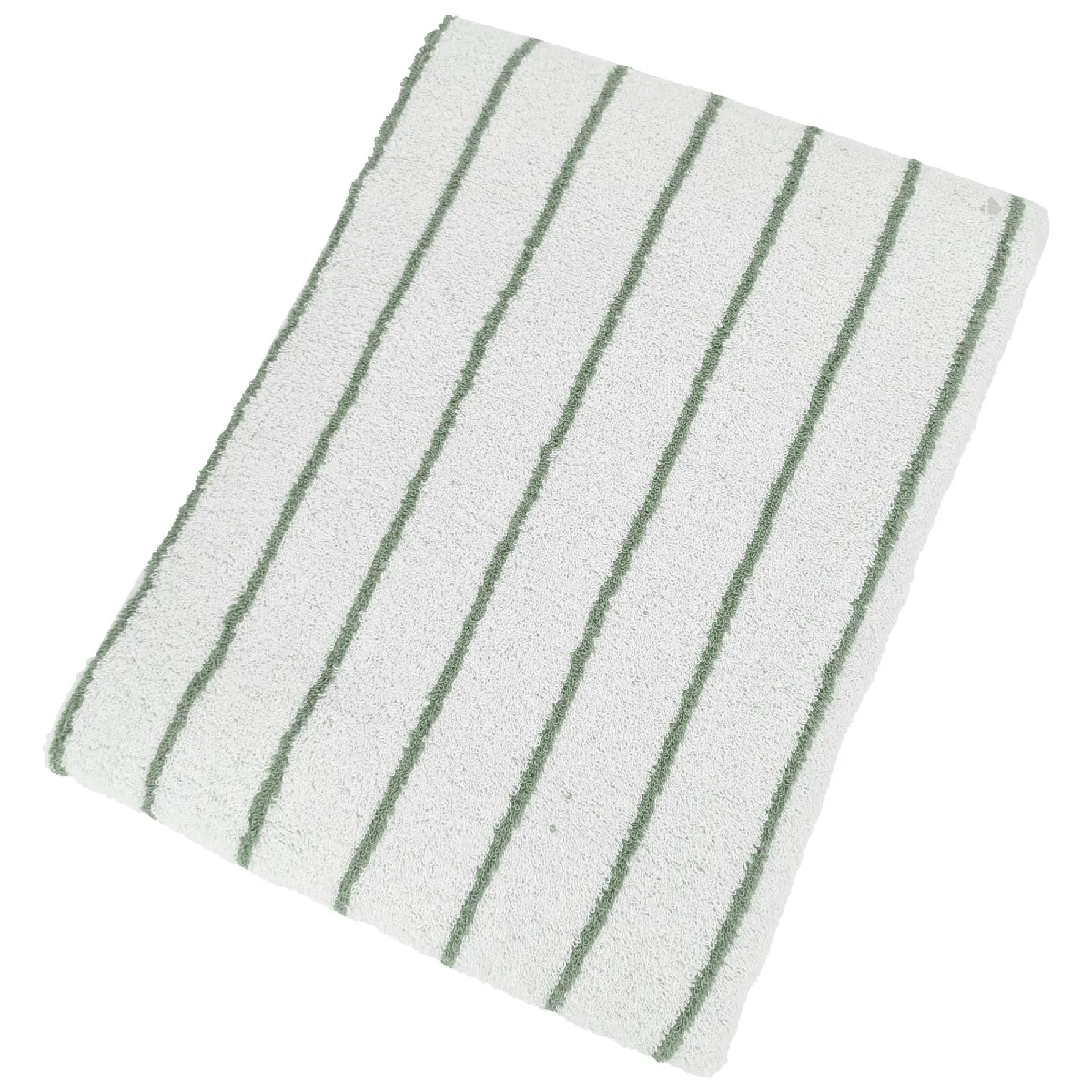 Drap De Douche Coton 70x140cm Pure Light À Rayures Vert