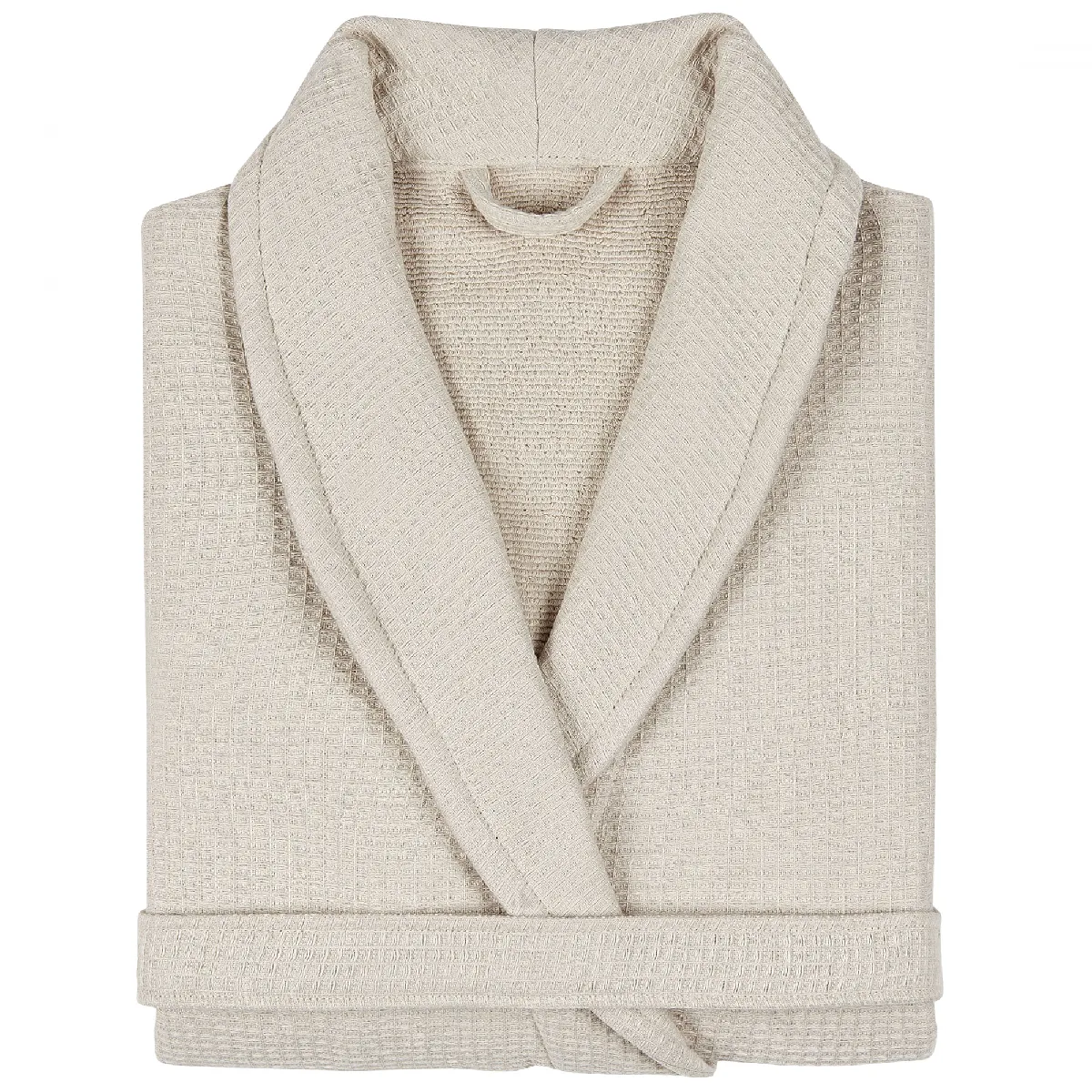 Peignoir Col Châle Adulte Natural Coton L Ivoire Blanc Crème