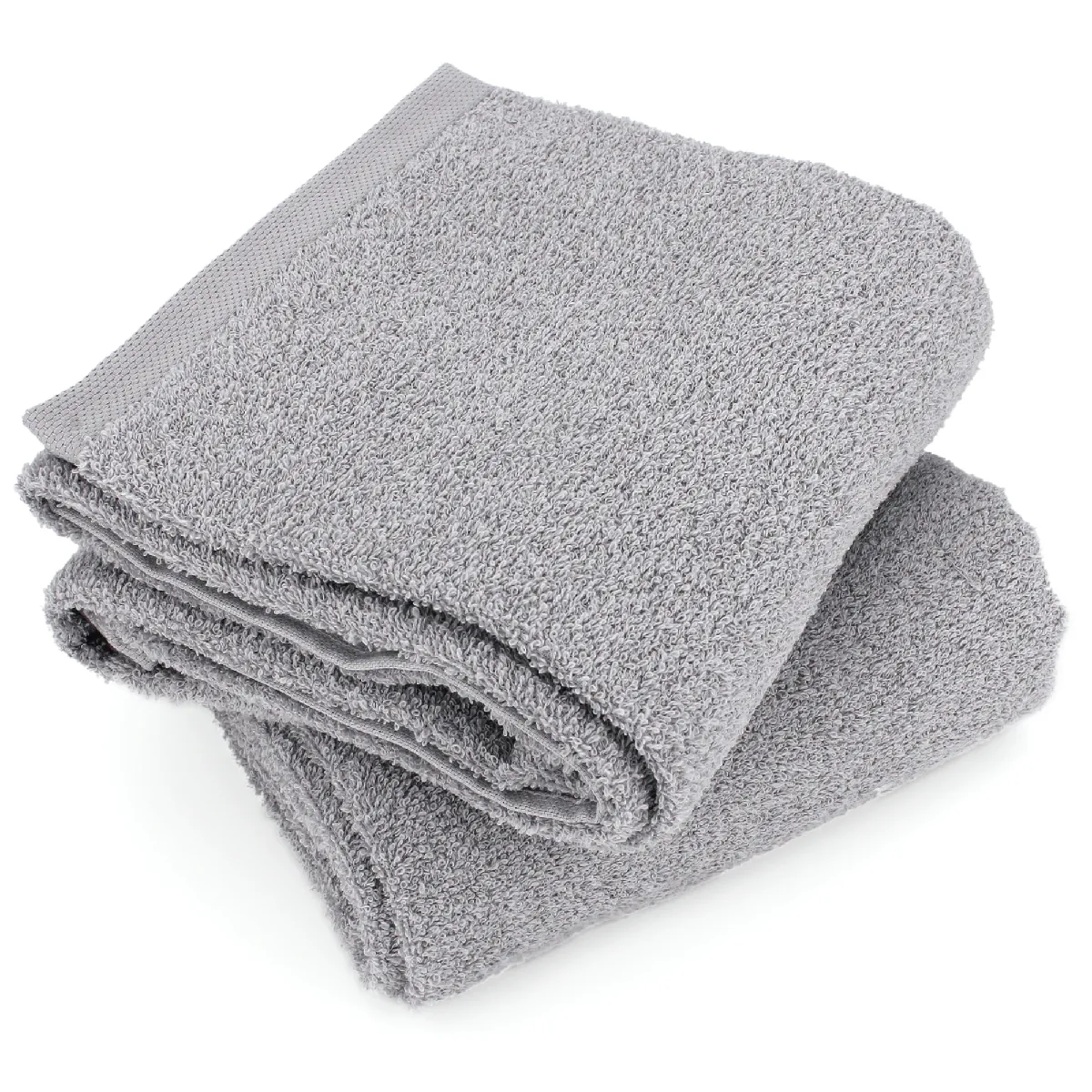 Lot De 2 Draps De Douche 70x130 Cm Alpha Gris Argent