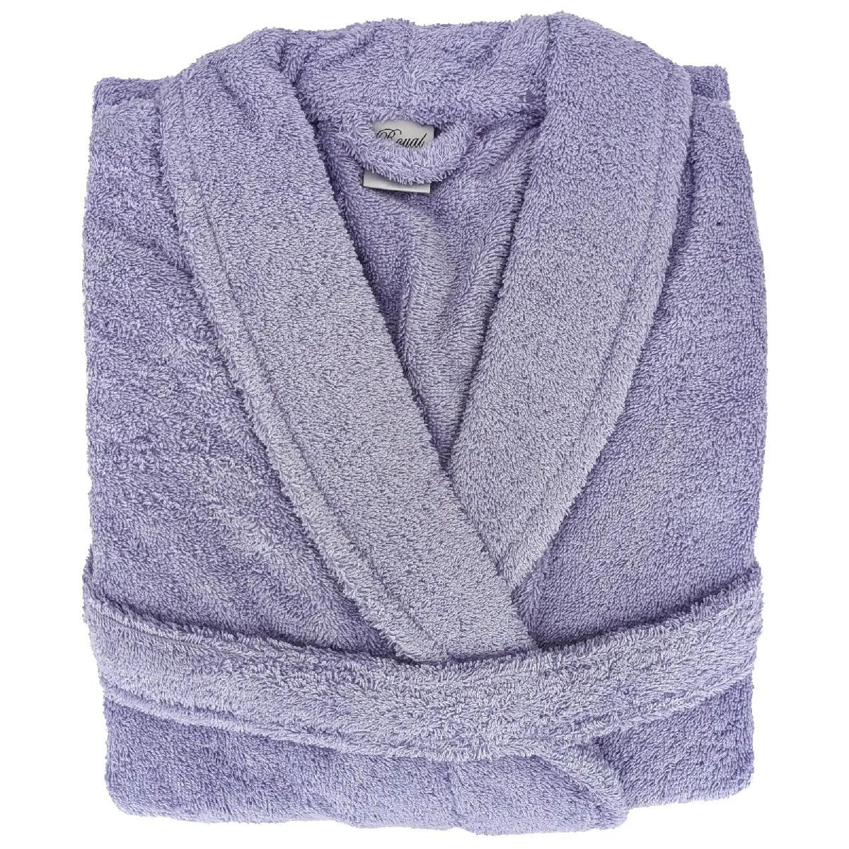 Peignoir Col Châle Royal Cresent Éponge Coton Taille M Bleu Lavande