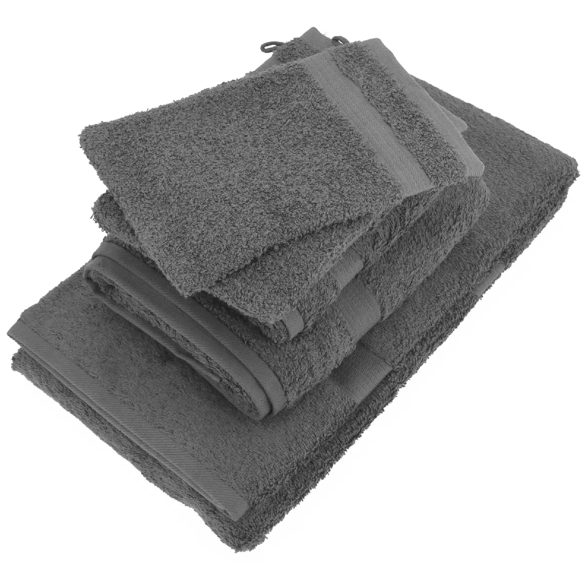 Parure De Bain Luxor 6 Pièces Anthracite
