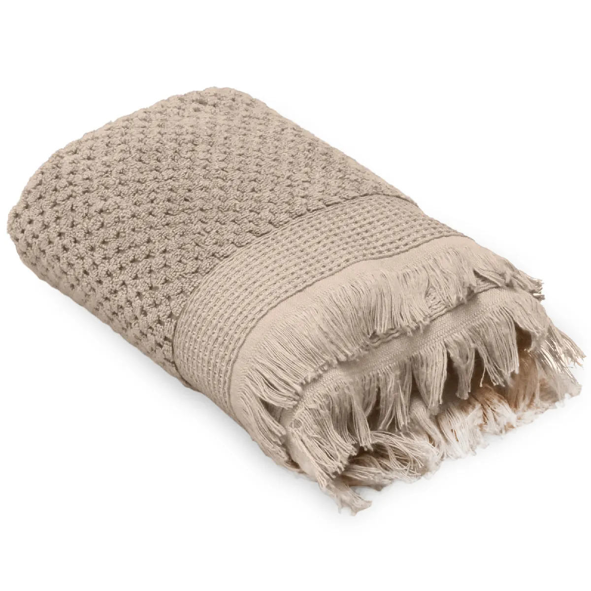 Drap De Douche 70x130 Cm Tethys Micro-coton Beige Chanvre
