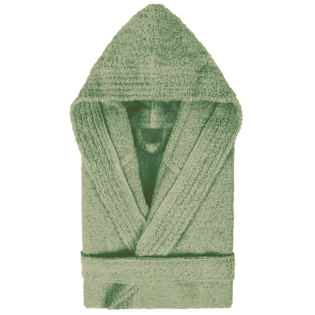 Peignoir À Capuche Enfant Pure Coton 6 Ans Vert Herbe
