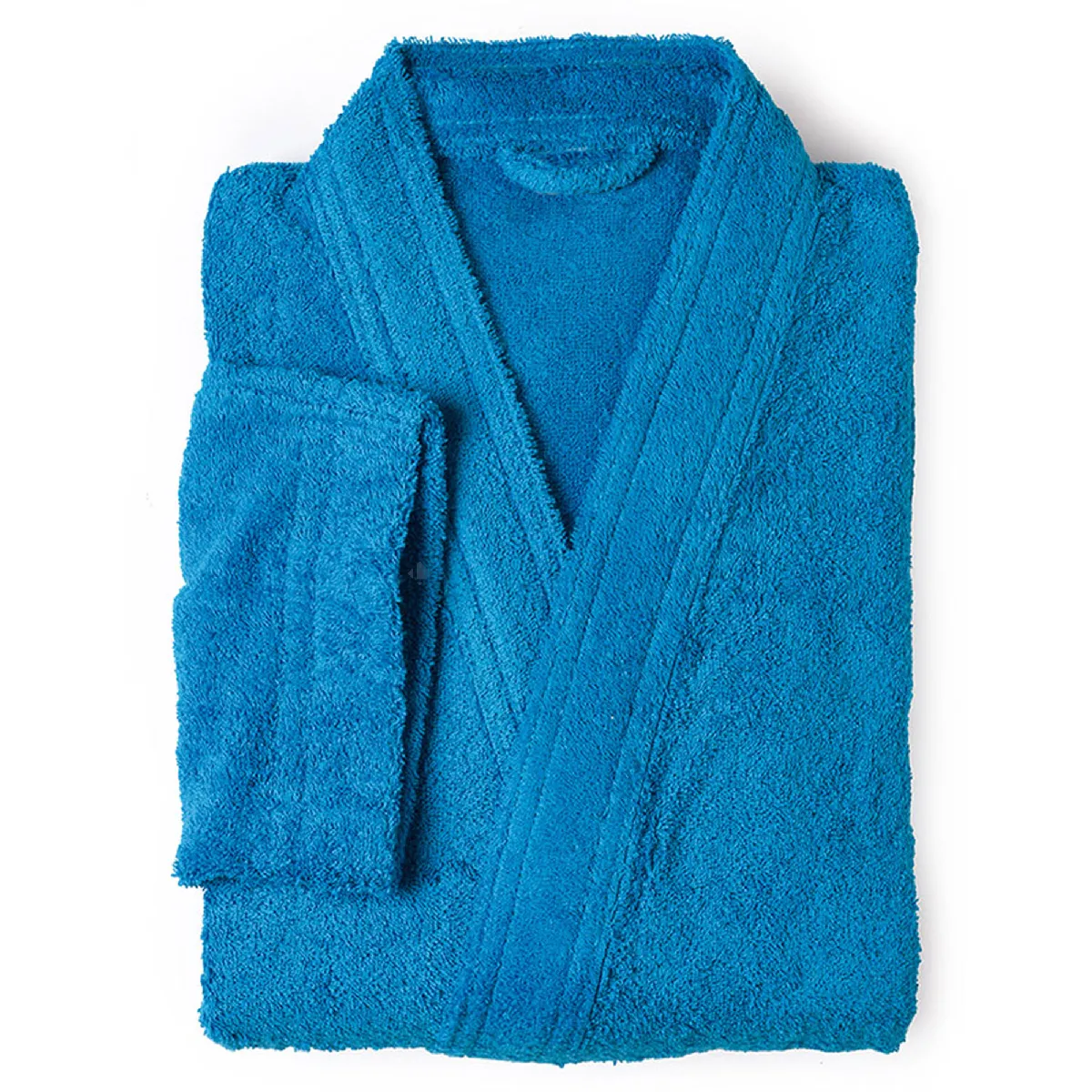 Peignoir Kimono Adulte Pure Coton L Bleu Turquoise