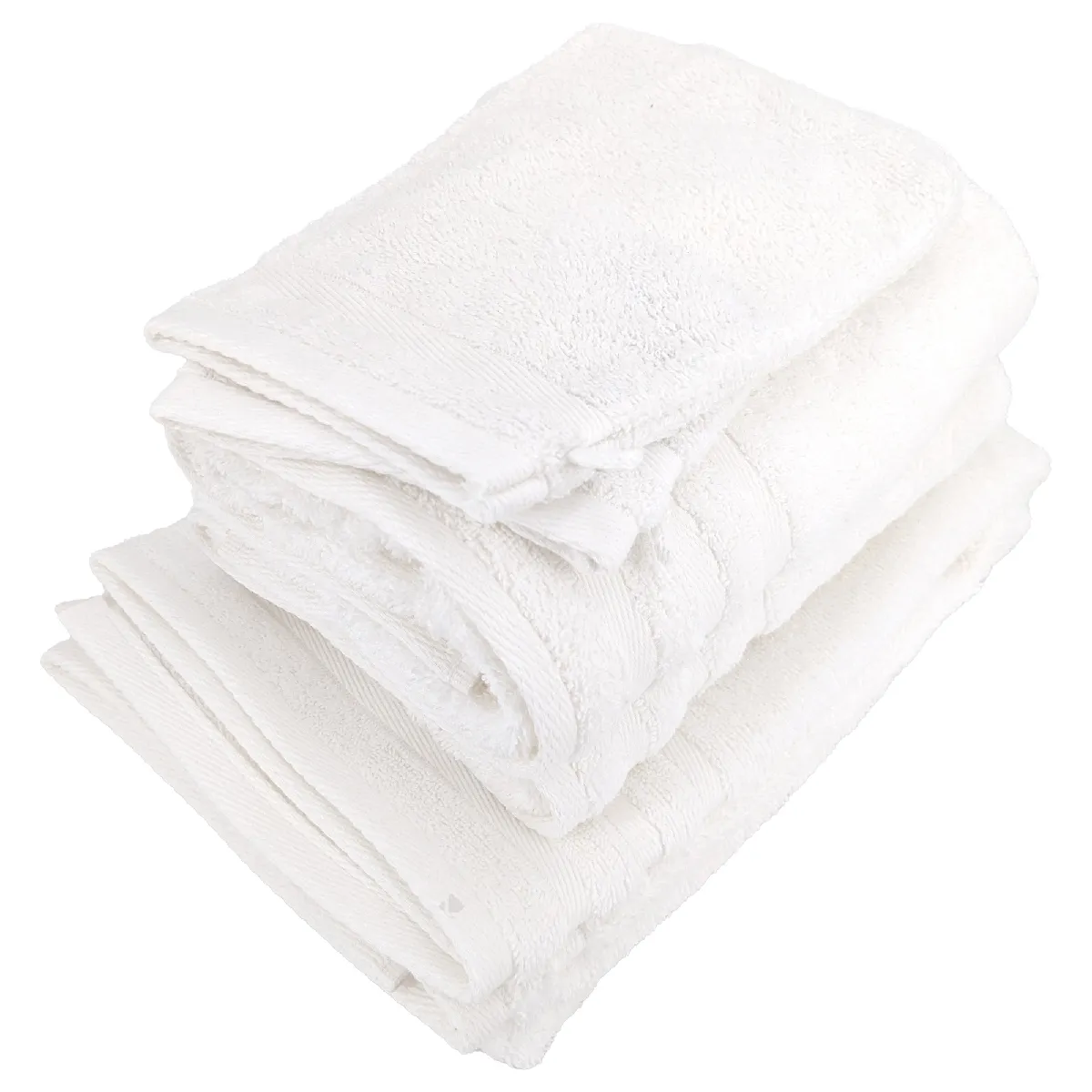Parure De Bain Efficience Pure Blanc White 5 Pièces