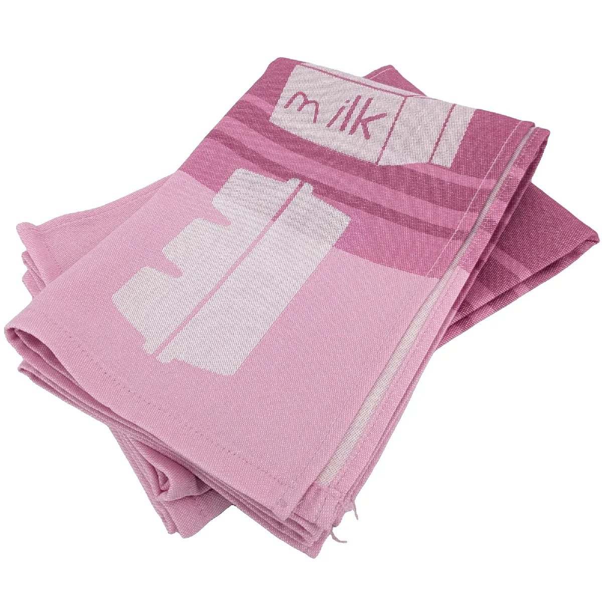Lot De 2 Torchons De Cuisine Toile Collection Basket 50x70 Cm Rose