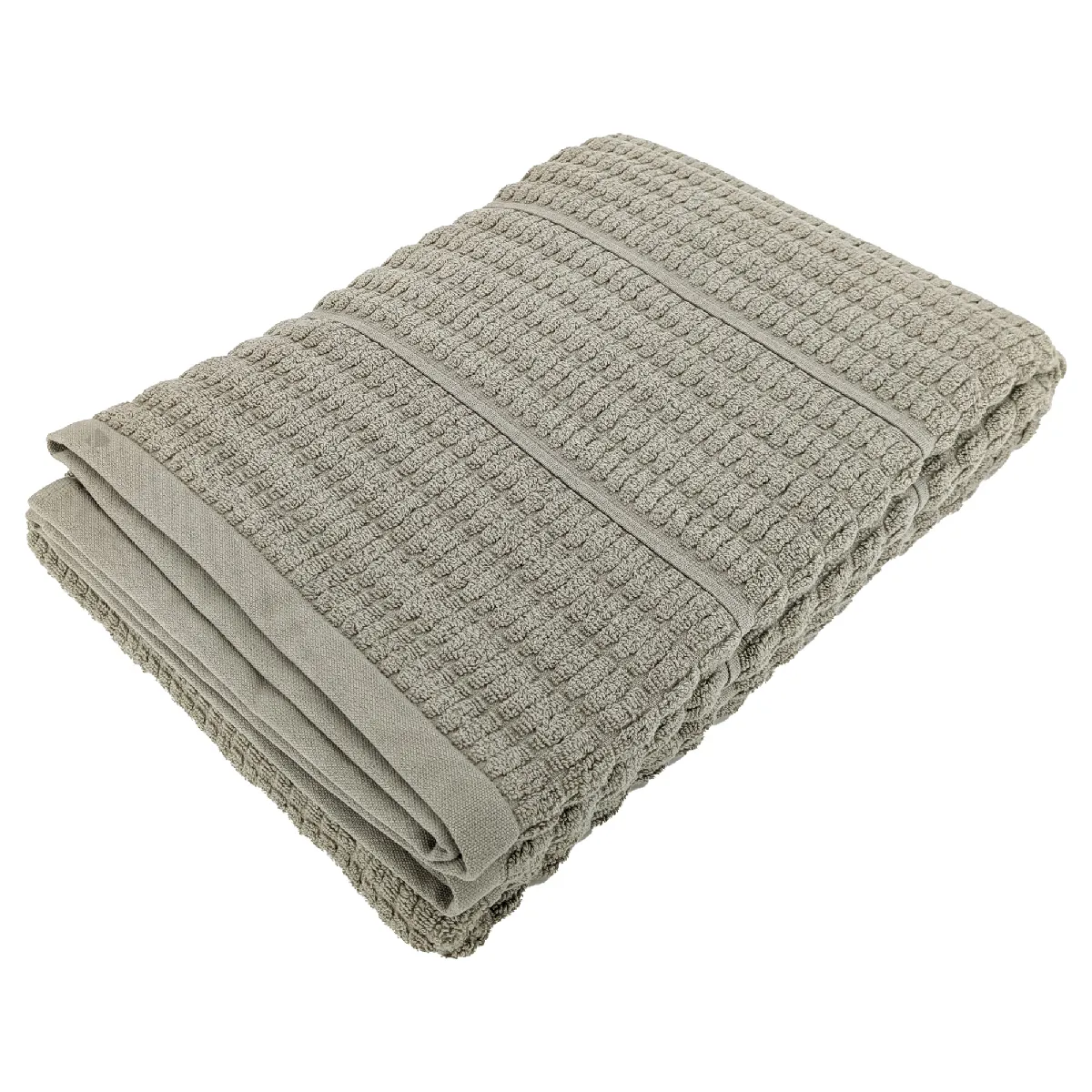 Drap De Bain En Fils Retors 100x150 Cm Pure Coton Collection Swell Vert