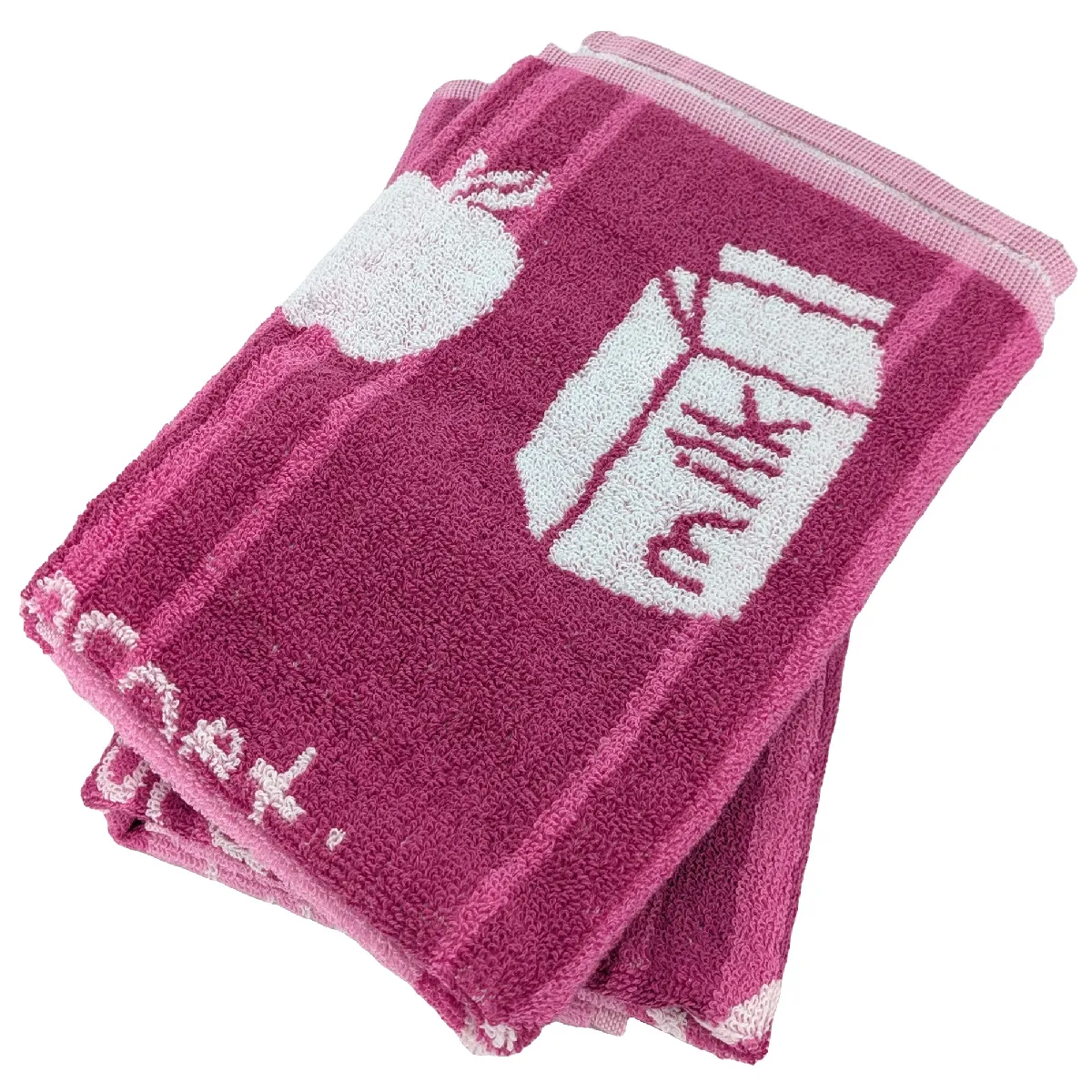 Lot De 2 Torchons De Cuisine Éponge Collection Basket 50x50 Cm Rose