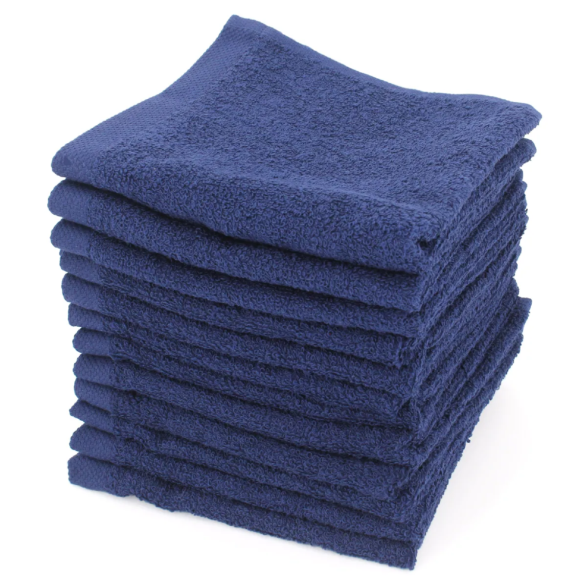 Lot De 12 Serviettes Invité 30x30 Cm Alpha Bleu Marine