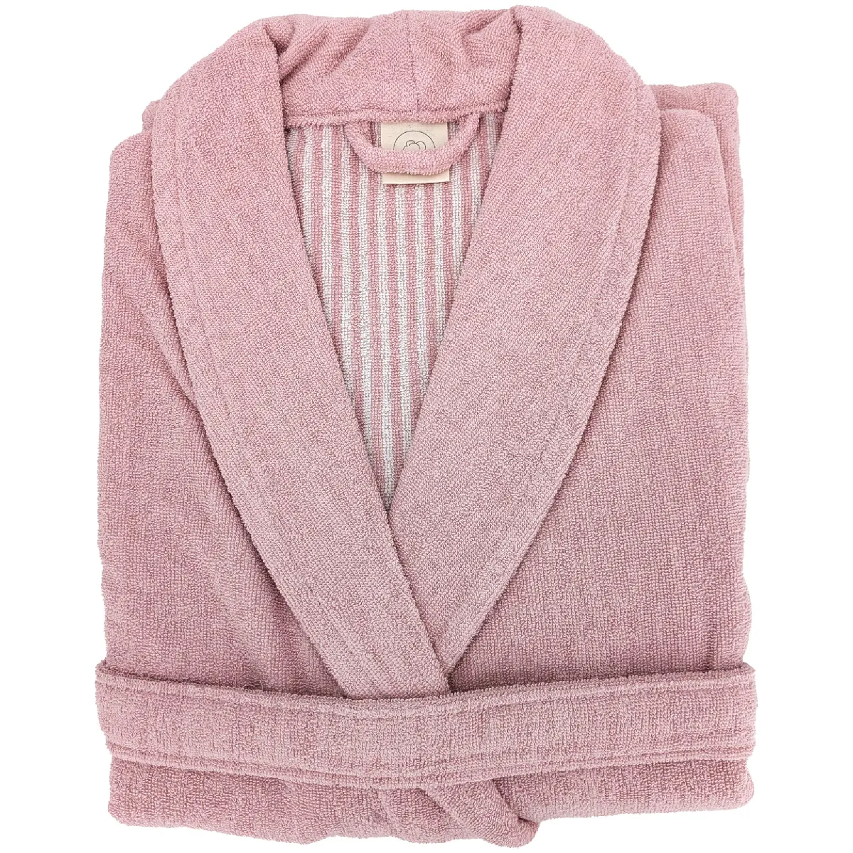 Peignoir Col Châle Adulte Efficience Pure Coton L Rose Flamingo