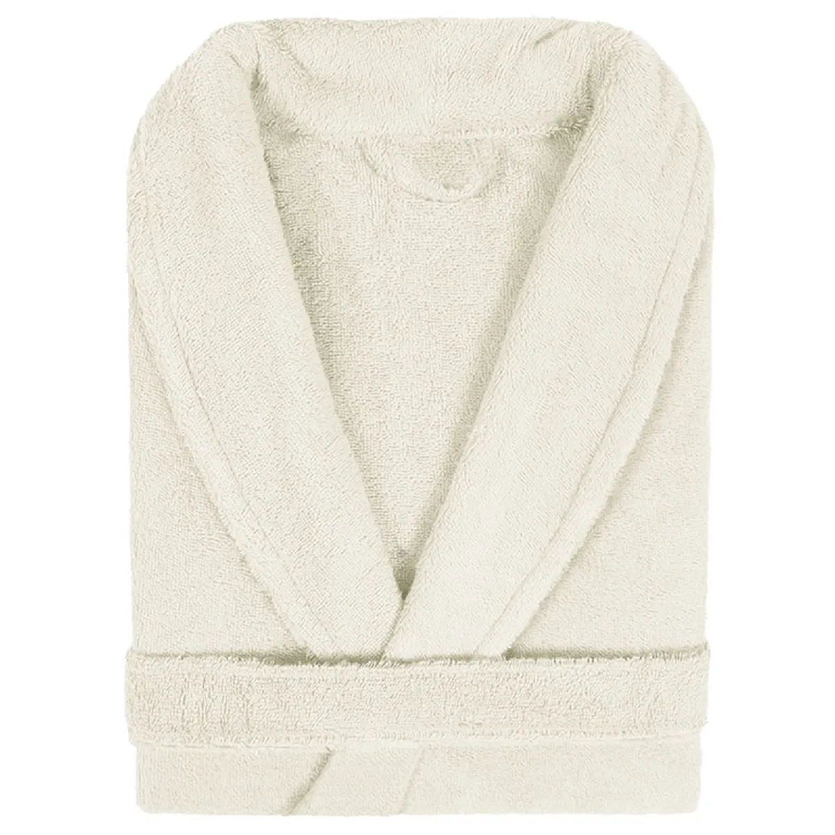 Peignoir Col Châle Adulte Pure Coton L Ivoire
