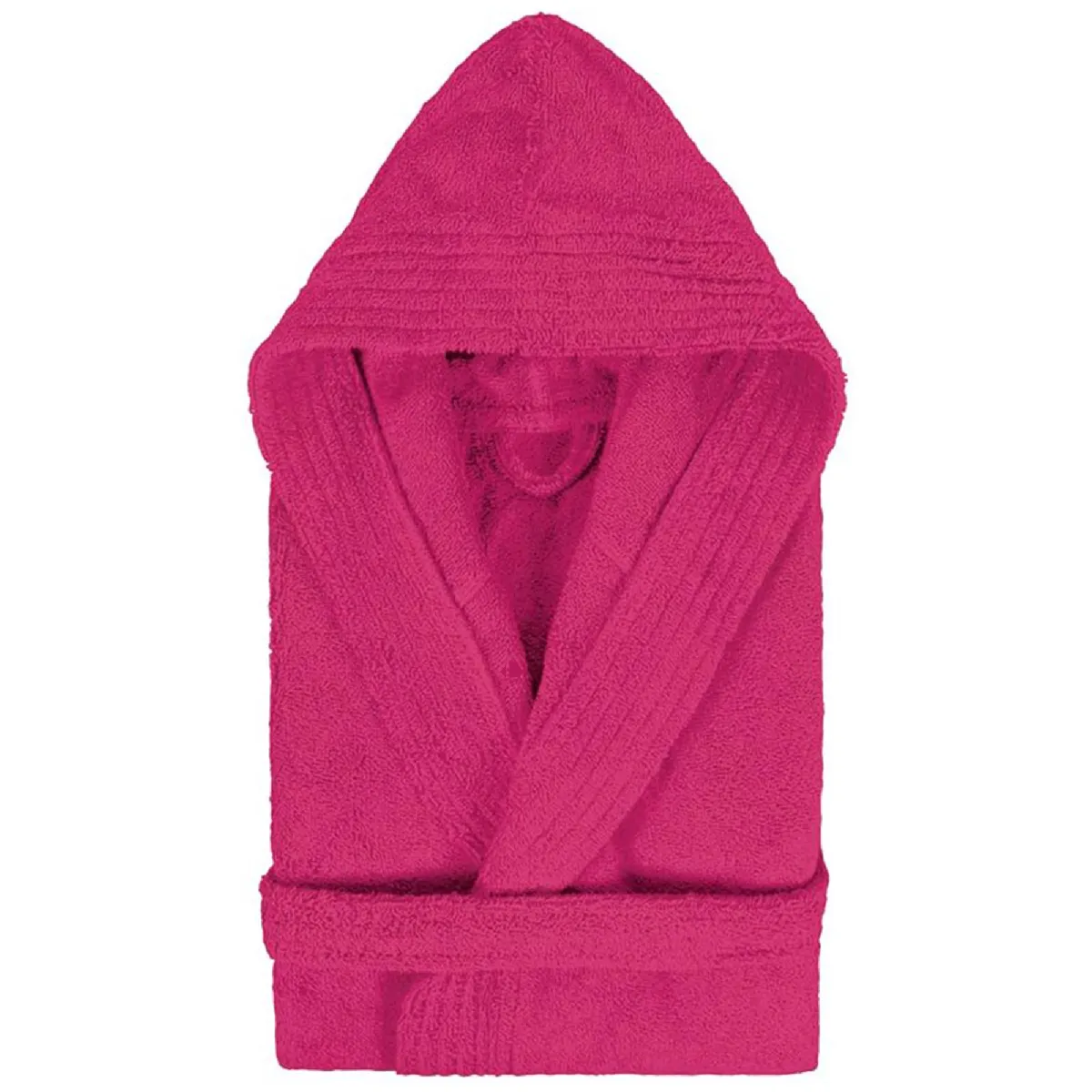Peignoir À Capuche Enfant Pure Coton 14 Ans Rose Fuchsia