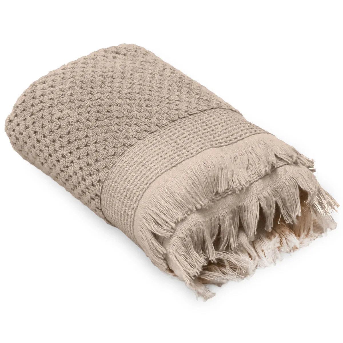 Drap De Bain 95x140 Cm Tethys Micro-coton Beige Chanvre