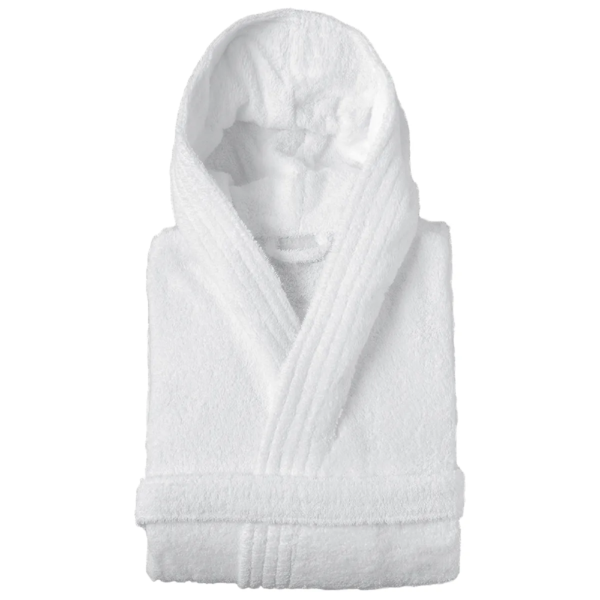 Peignoir À Capuche Adulte Pure Coton L Blanc