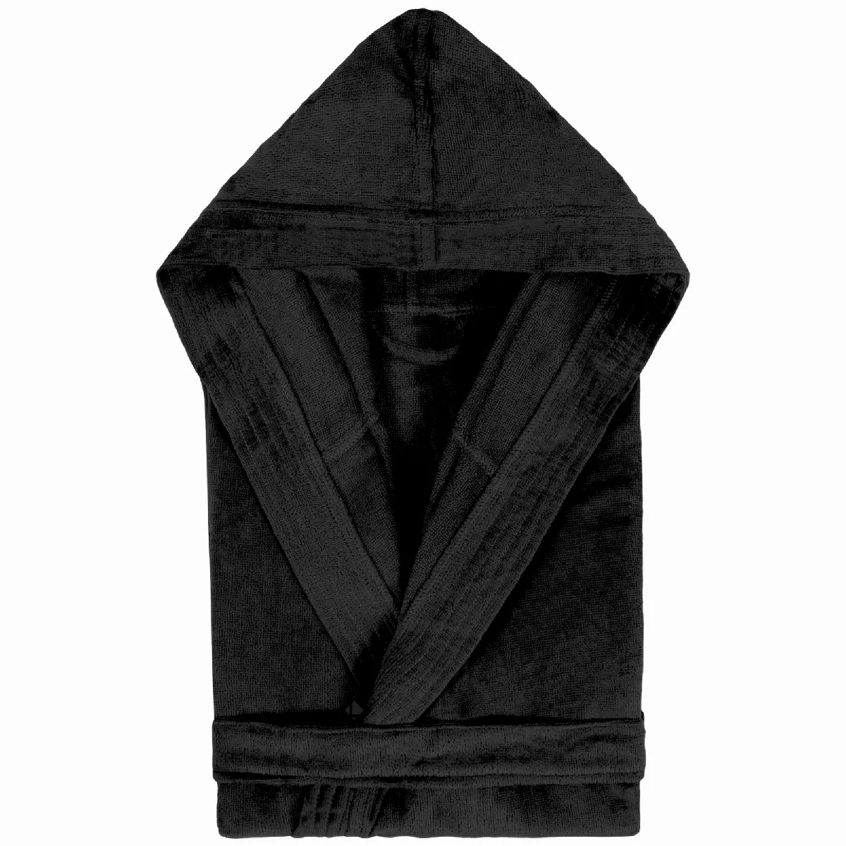 Peignoir À Capuche Adulte Cool Coton S Velours Noir