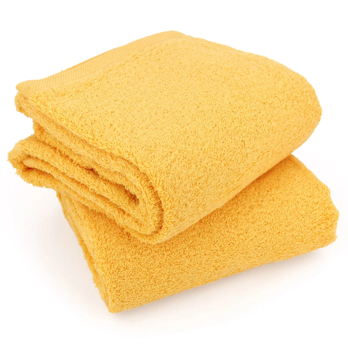 Lot De 2 Draps De Douche 70x130 Cm Alpha Jaune Or