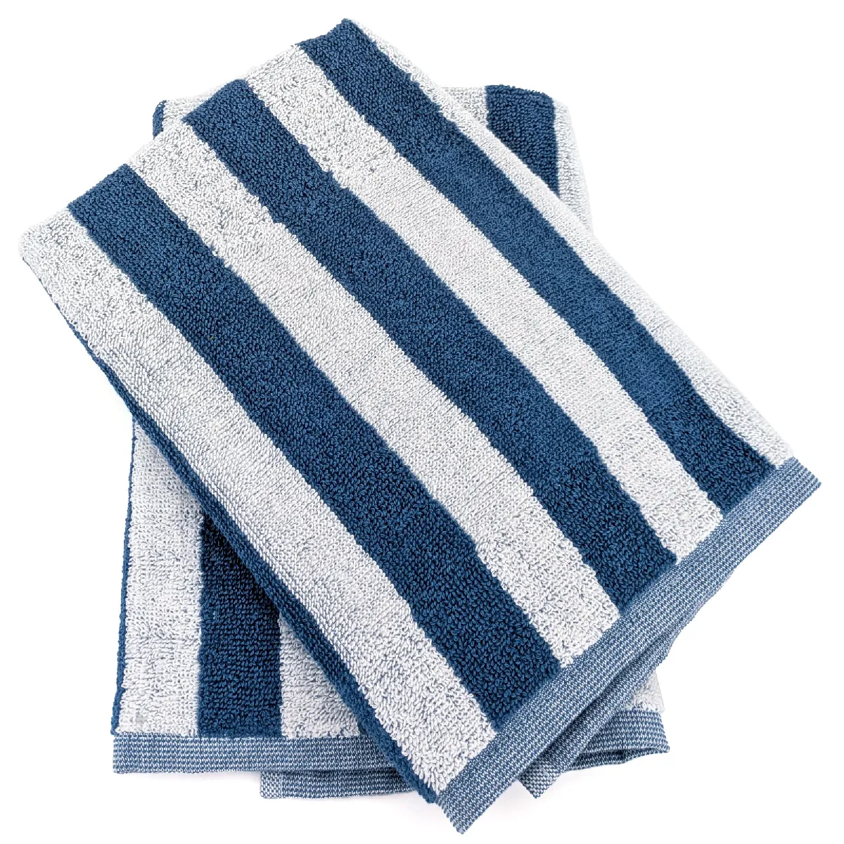 Lot De 2 Torchons De Cuisine Éponge 50x50 Cm Collection Pat Effi Bleu Pacific
