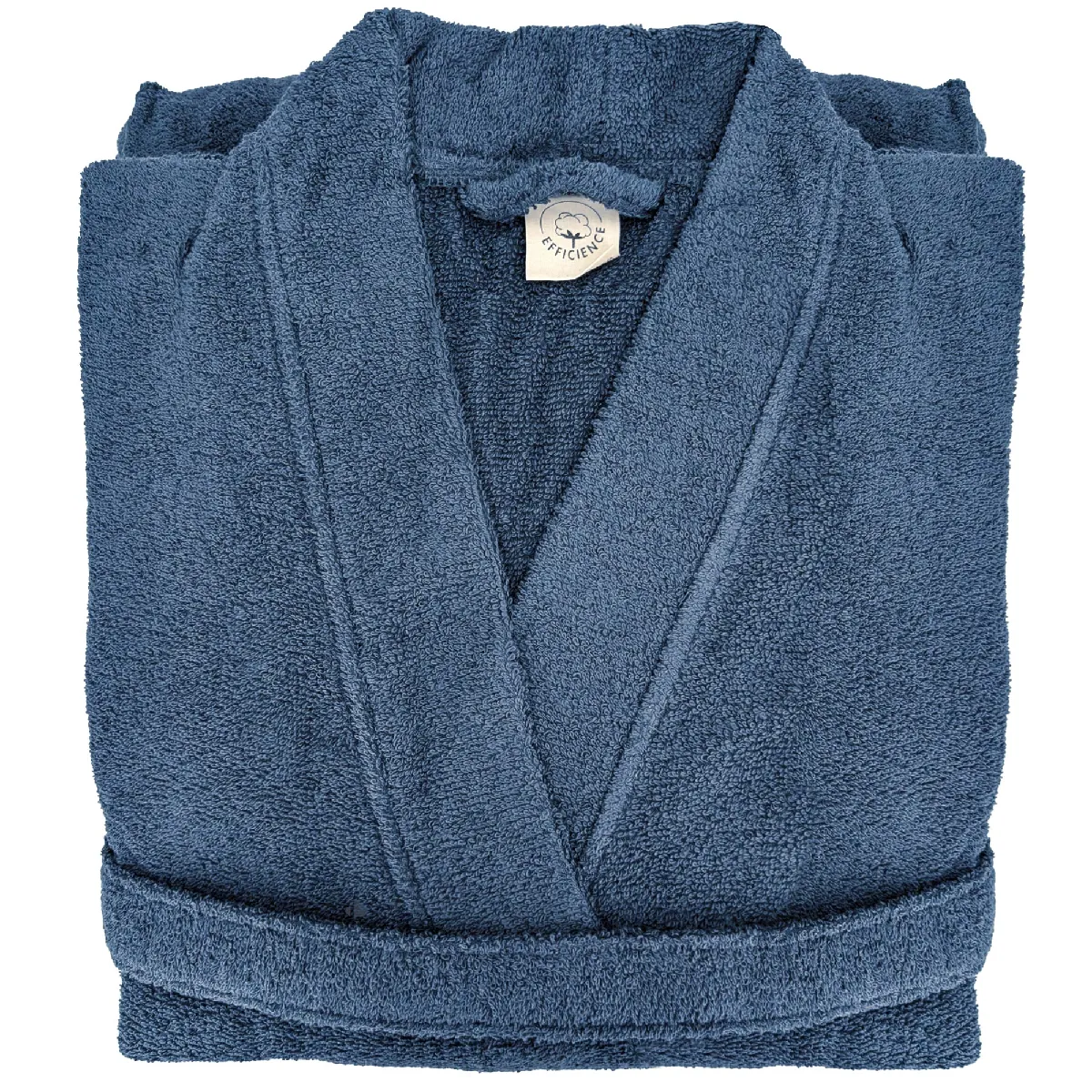 Peignoir Kimono Adulte Efficience Pure Coton L Bleu Pacific