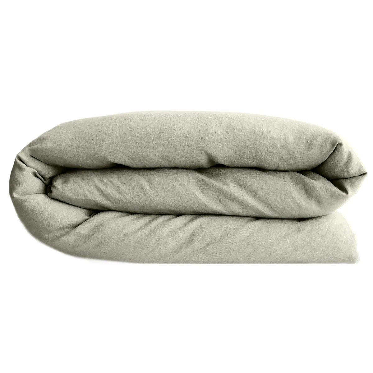 Housse De Couette Lin Et Coton 240x220 Cm Collection Opera Vert Laurier