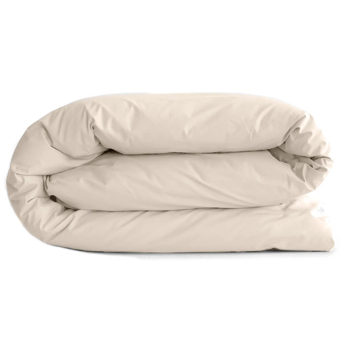 Housse De Couette Uni 240x220 Cm Percale De Coton Manoir Blanc Naturel