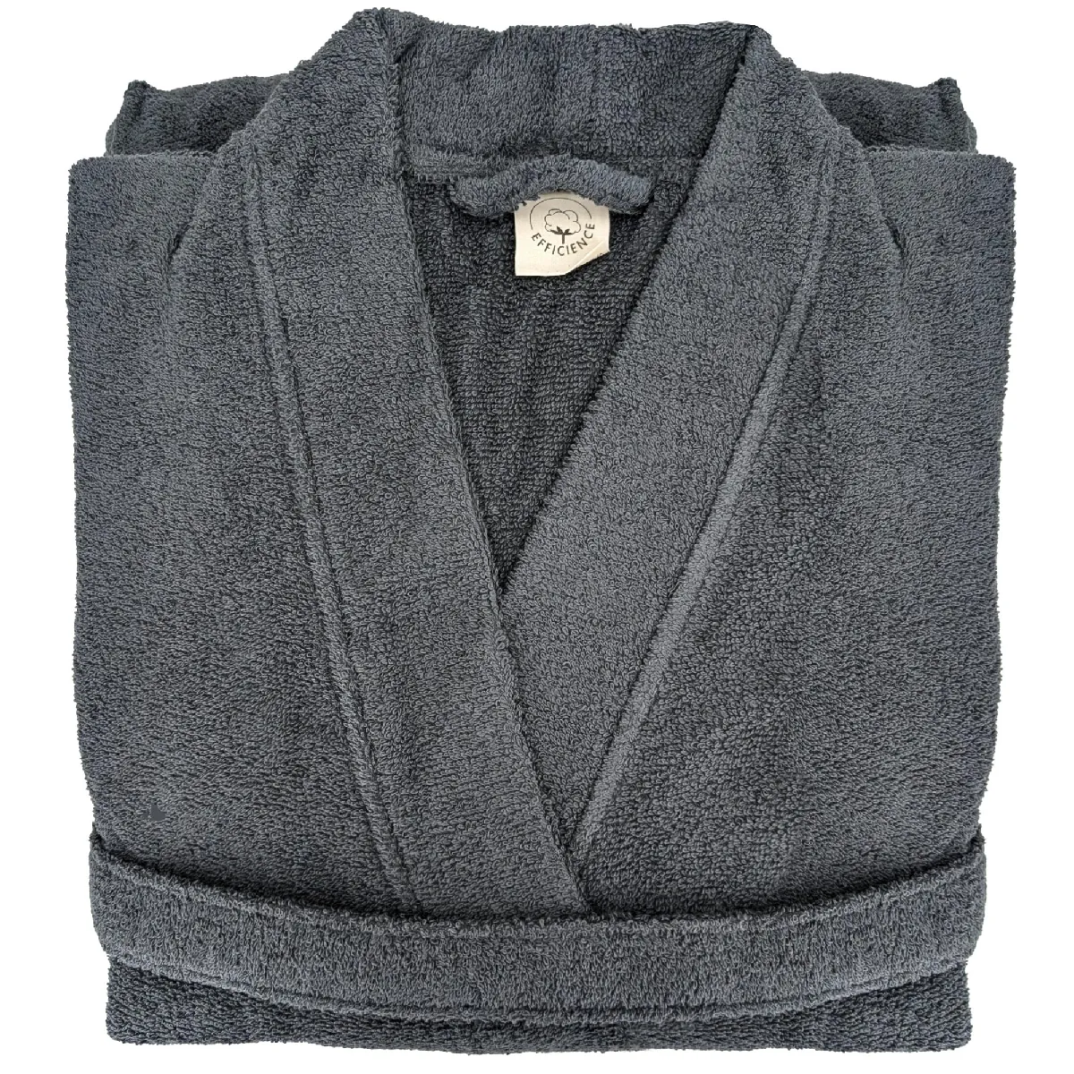 Peignoir Kimono Adulte Efficience Pure Coton Xxl Noir Iron