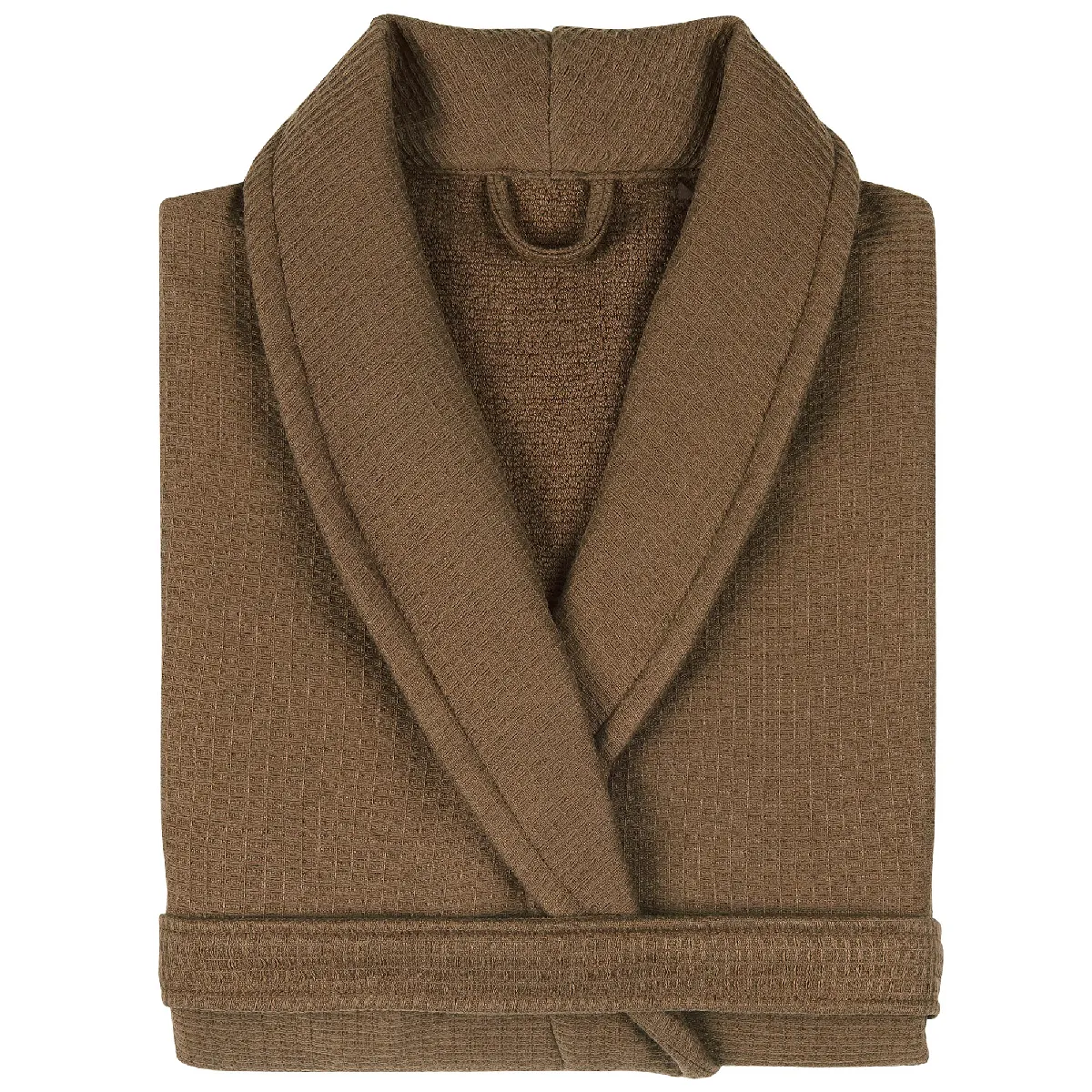Peignoir Col Châle Adulte Natural Coton S Marron
