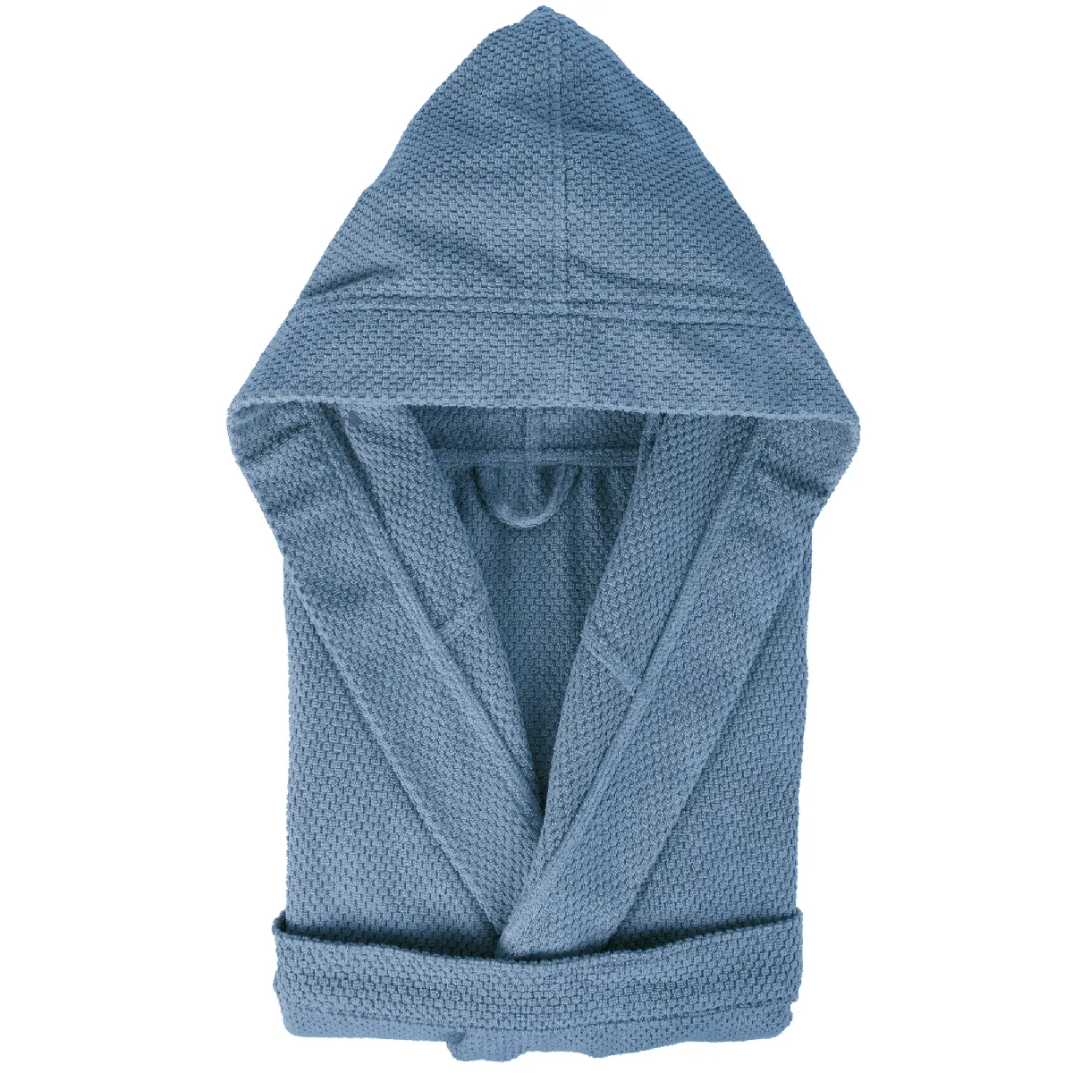 Peignoir À Capuche Adulte Dune Coton S Bleu Mer
