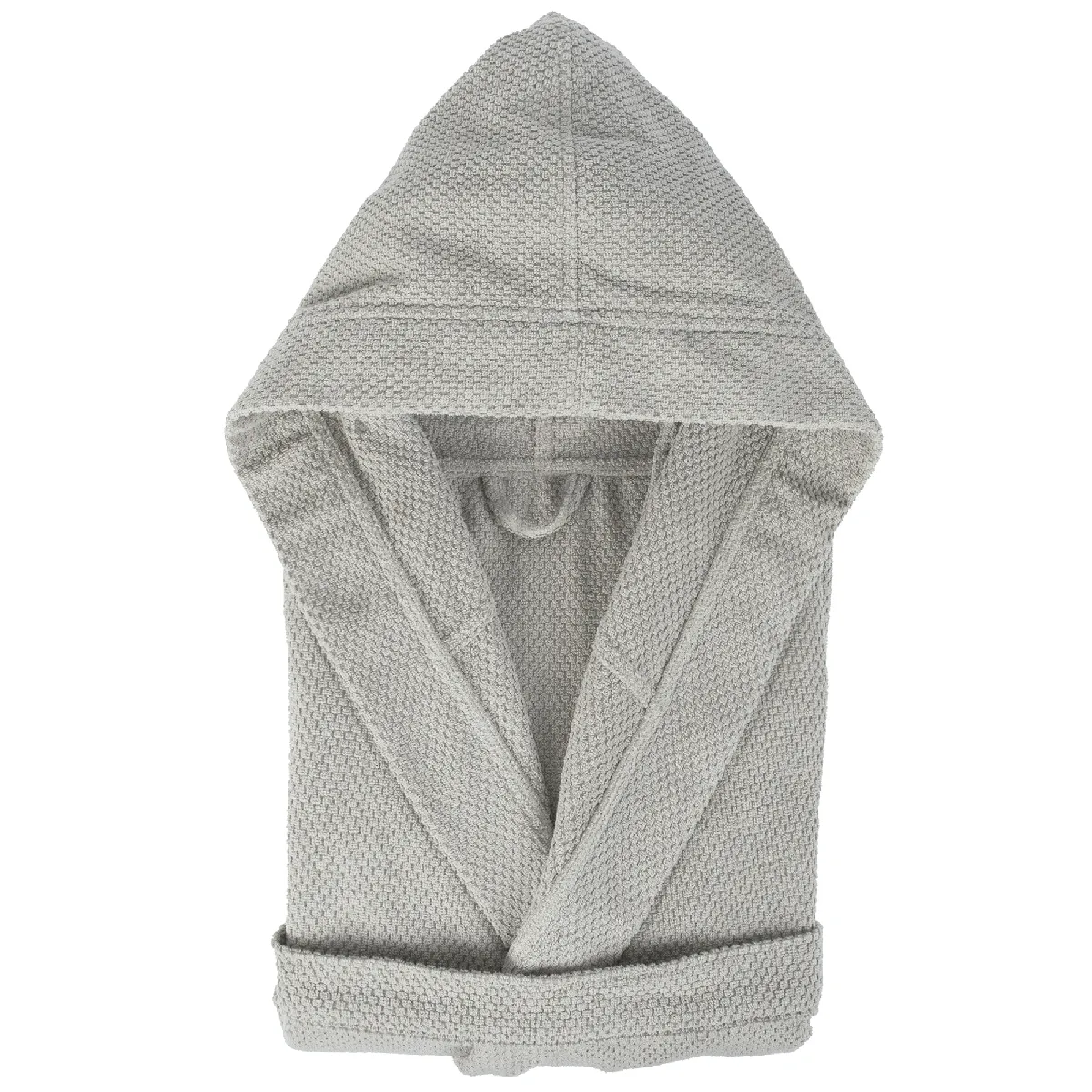 Peignoir À Capuche Adulte Dune Coton Xl Gris Argent