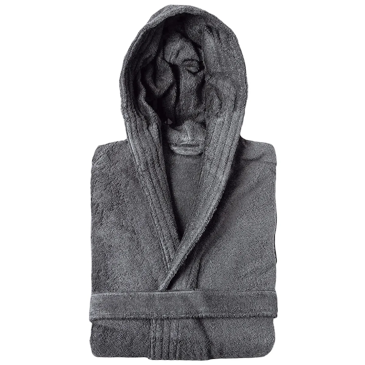 Peignoir À Capuche Adulte Pure Coton M Gris Anthracite