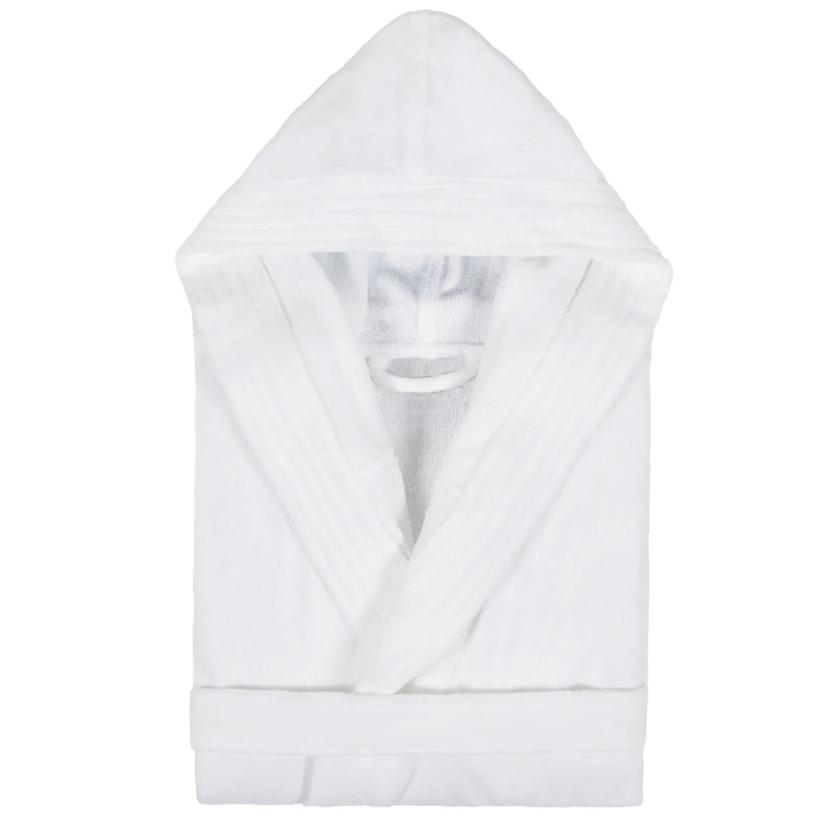 Peignoir À Capuche Adulte Cool Coton Xxl Velours Blanc