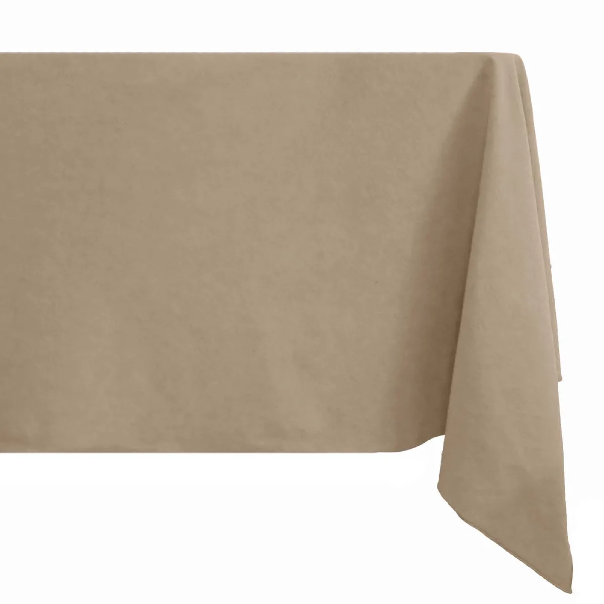 Nappe Rectangulaire Coton Lavé 160x300 Cm Hono Marron Camel
