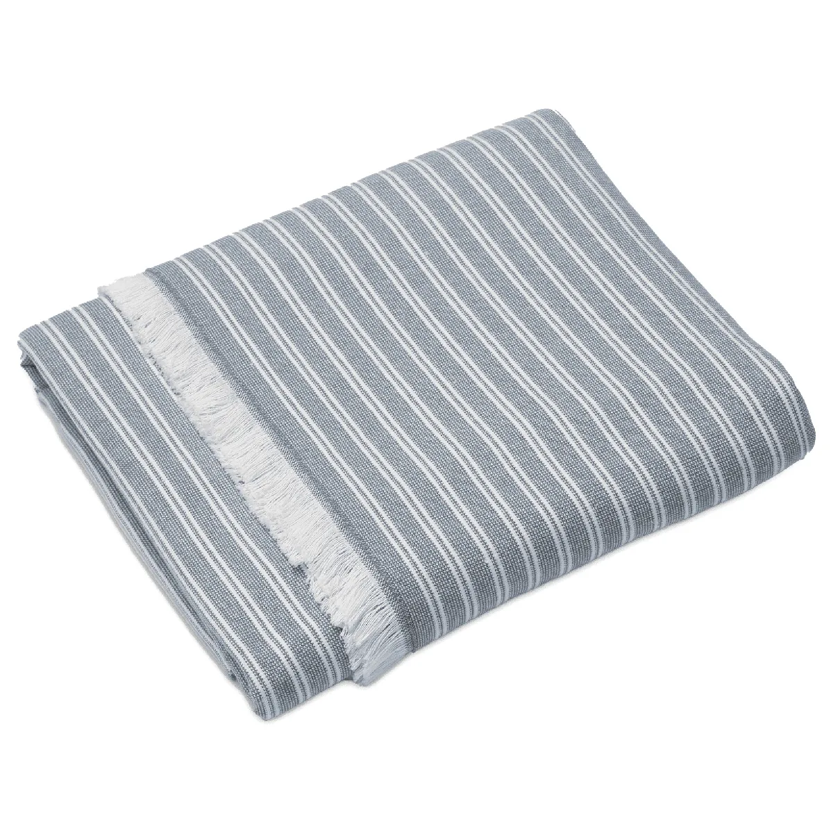 Drap De Plage Coton 90x185 Cm Collection Lili Foutas Bleu Marine