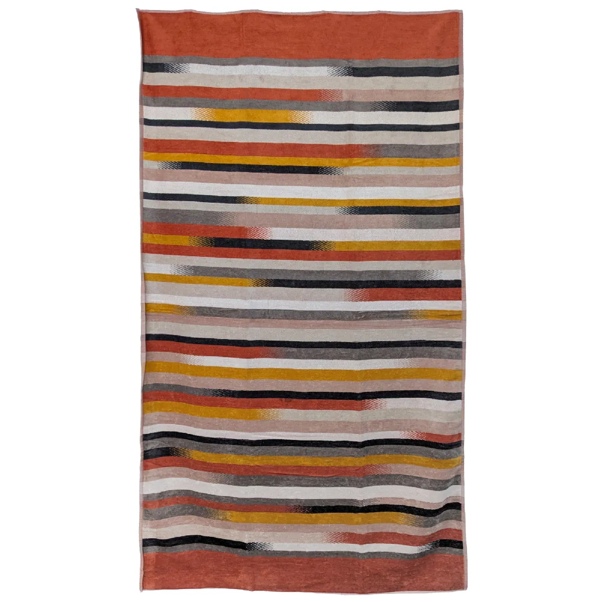 Drap De Plage Coton Velours 100x180 Cm Collection Rivage Rouge