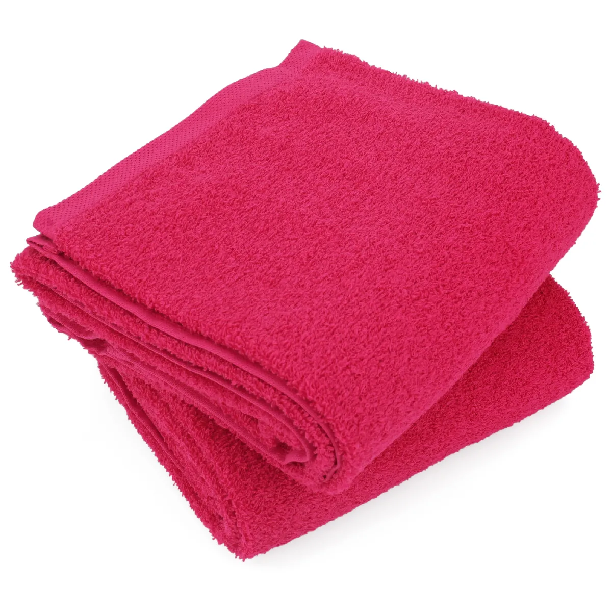 Lot De 2 Draps De Douche 70x130 Cm Alpha Rose Fuschia