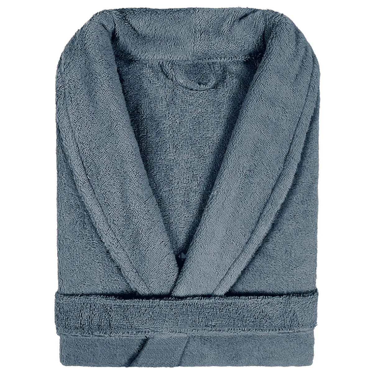 Peignoir Col Châle Adulte Pure Coton L Gris Acier