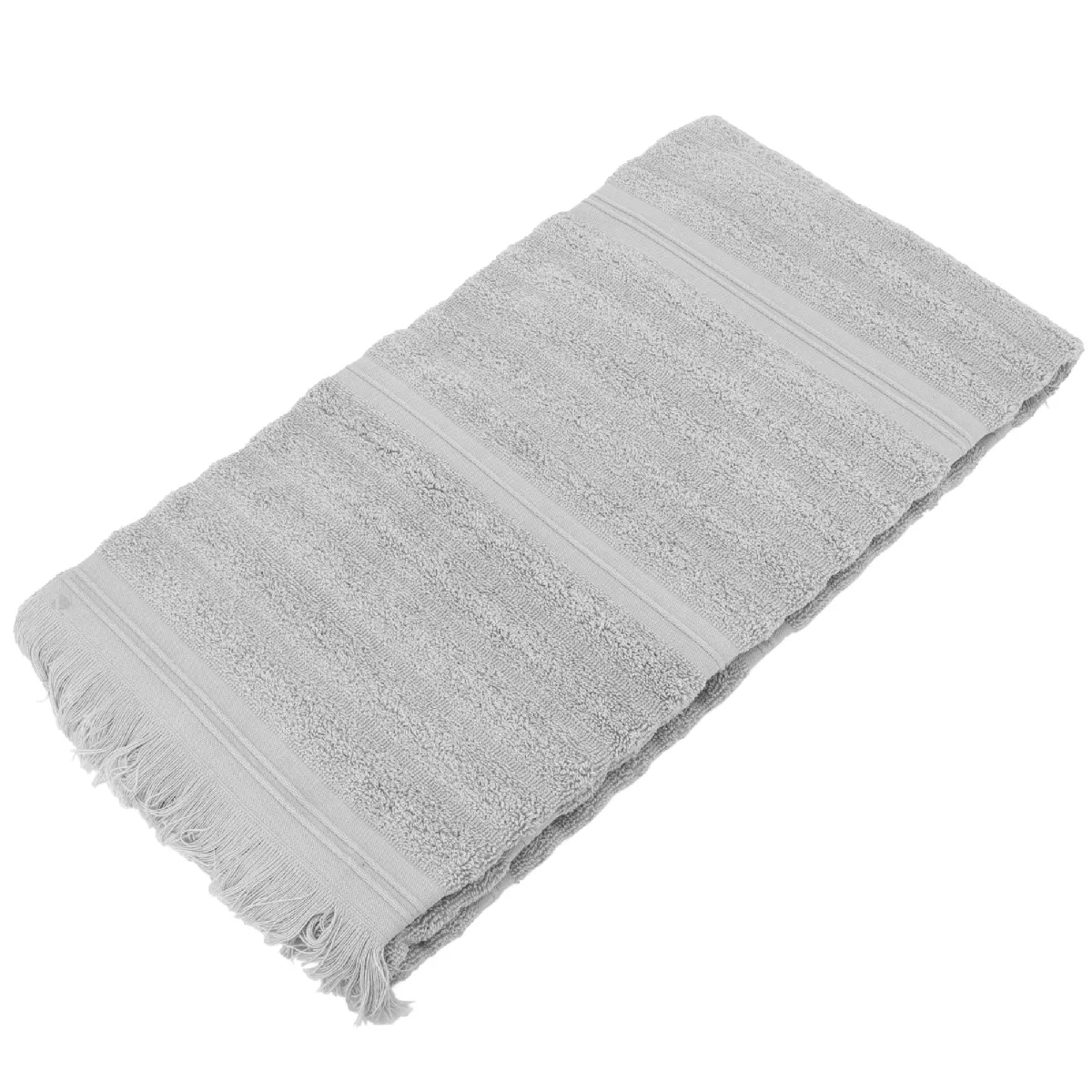 Drap De Douche 70x140 Cm Natural Stripes Gris Platine