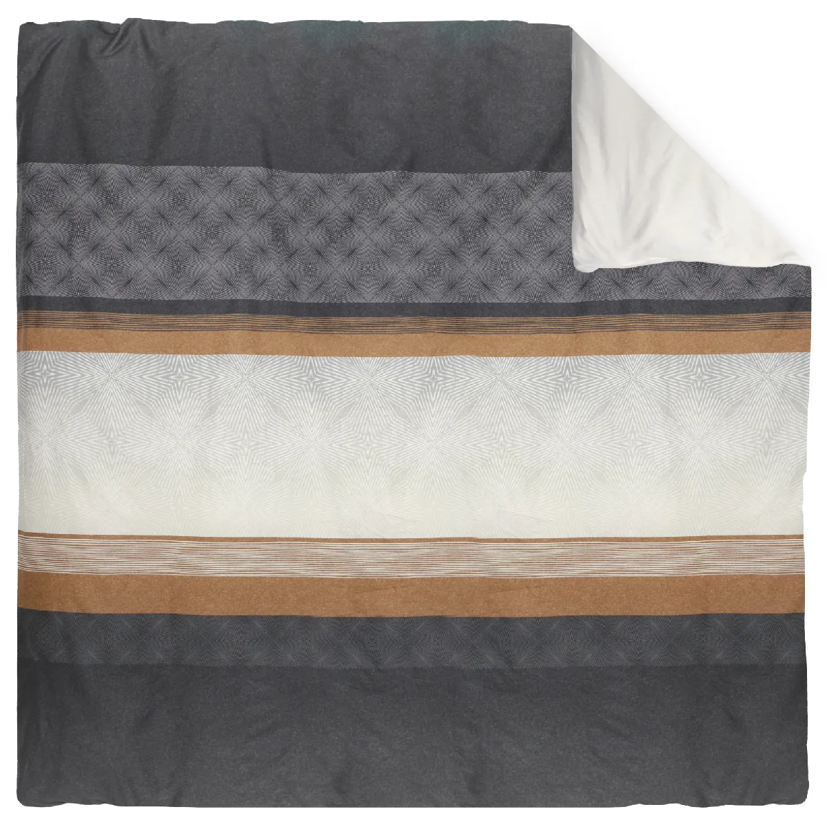 Linnea Tiago Housse De Couette Noir Satin 200 X 200 Cm