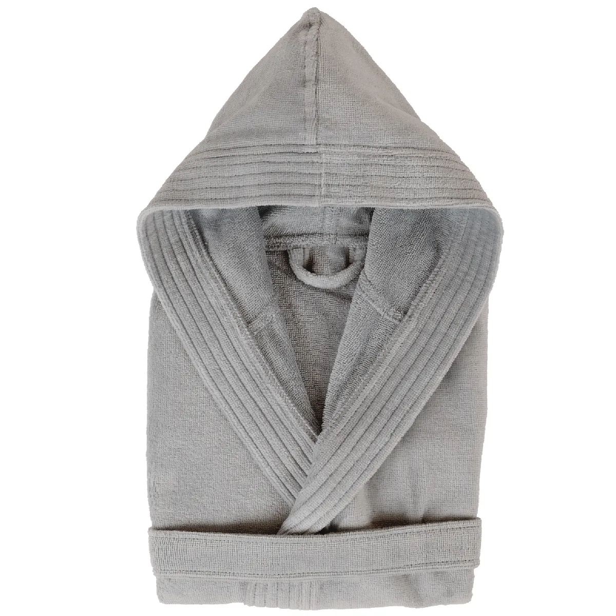 Peignoir À Capuche Enfant Cool Coton 14 Ans Velours Gris Argent