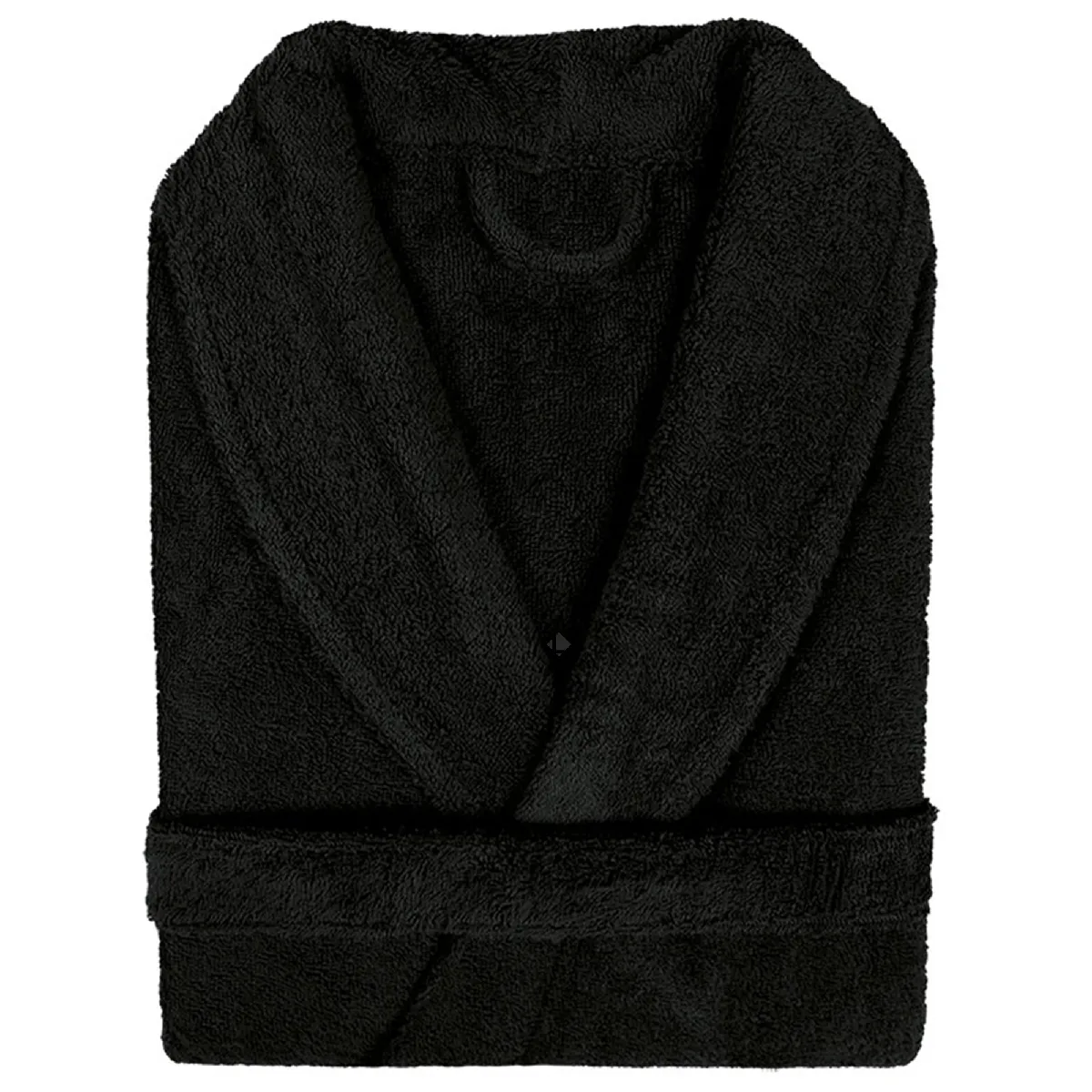 Peignoir Col Châle Adulte Pure Coton M Noir