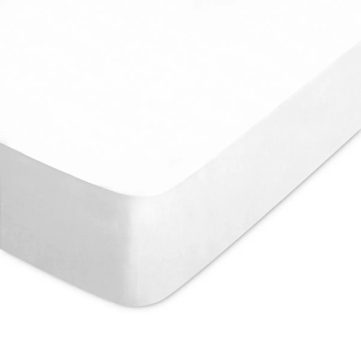 Drap Housse Uni 180x200 Cm Bonnet 30 Cm Percale Primo Blanc