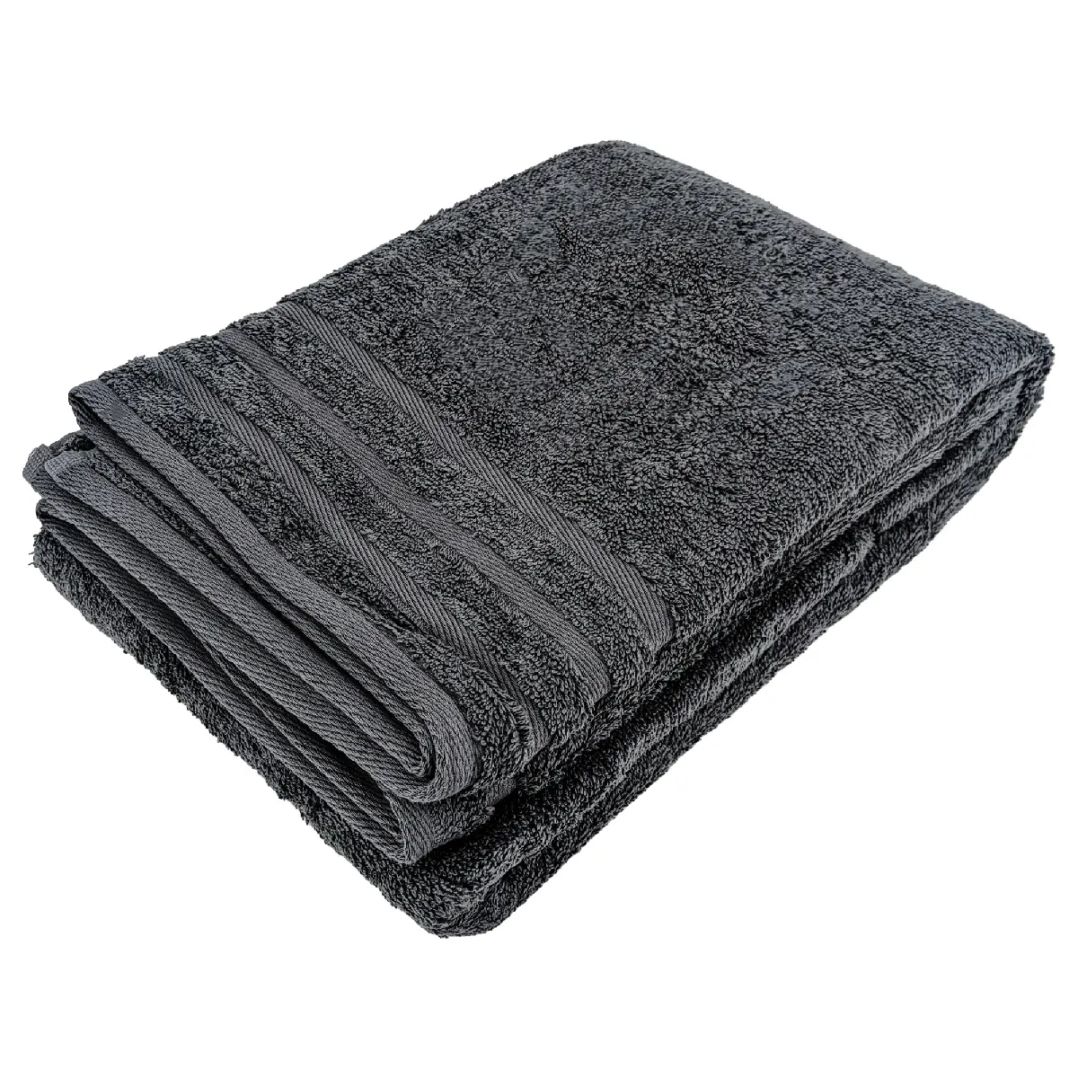 Drap De Bain 100x150 Cm Efficience Pure Noir Iron