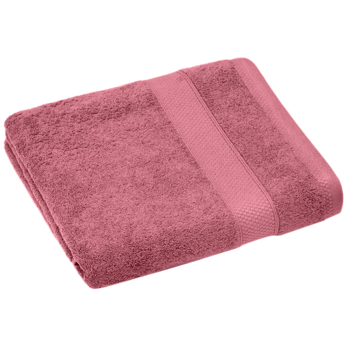 Drap De Douche Coton 550g/m2 70x130 Cm Naïa Rose Bois De Rose