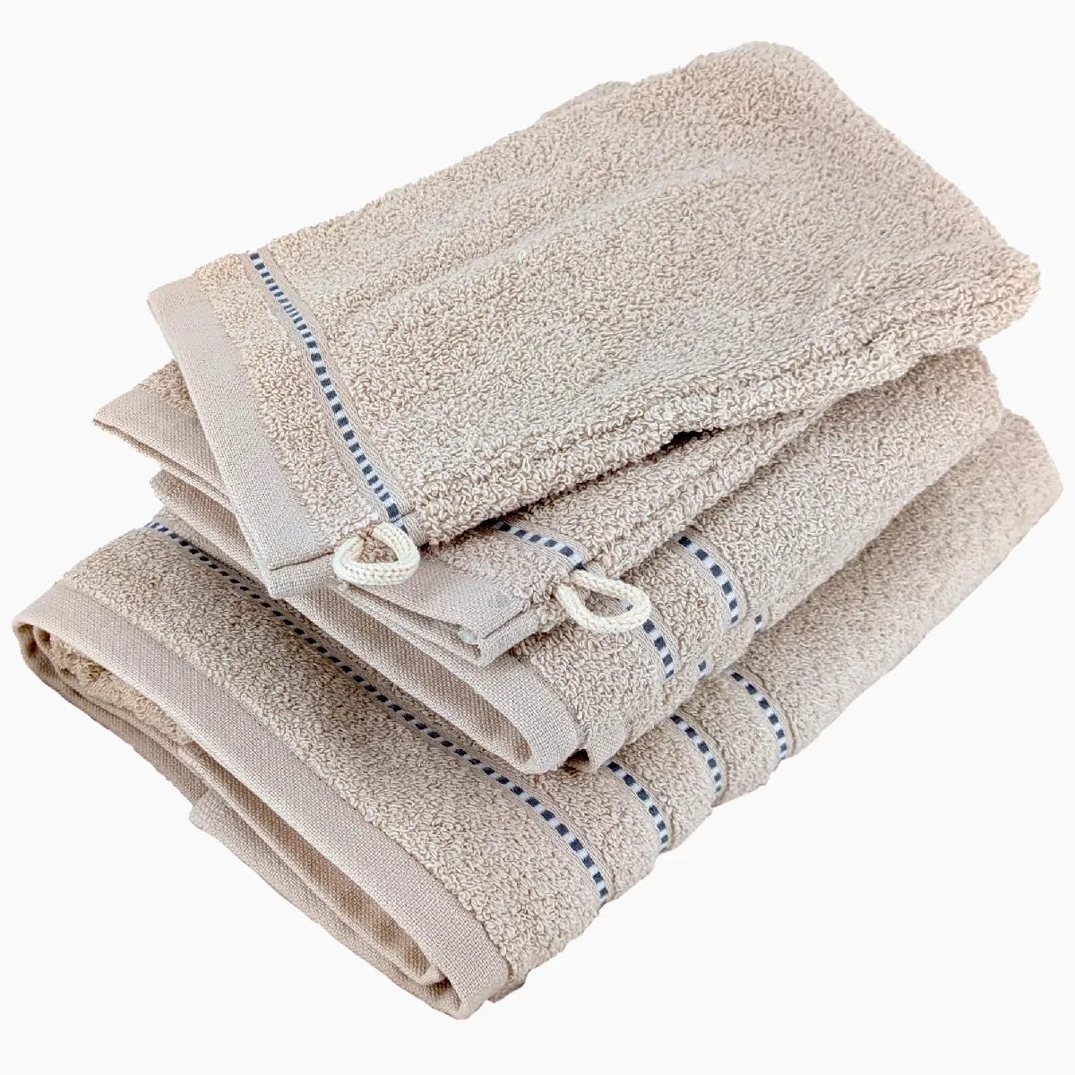 Parure De Bain 4 Pièces Coton 500 G/m² Charm Ivoire