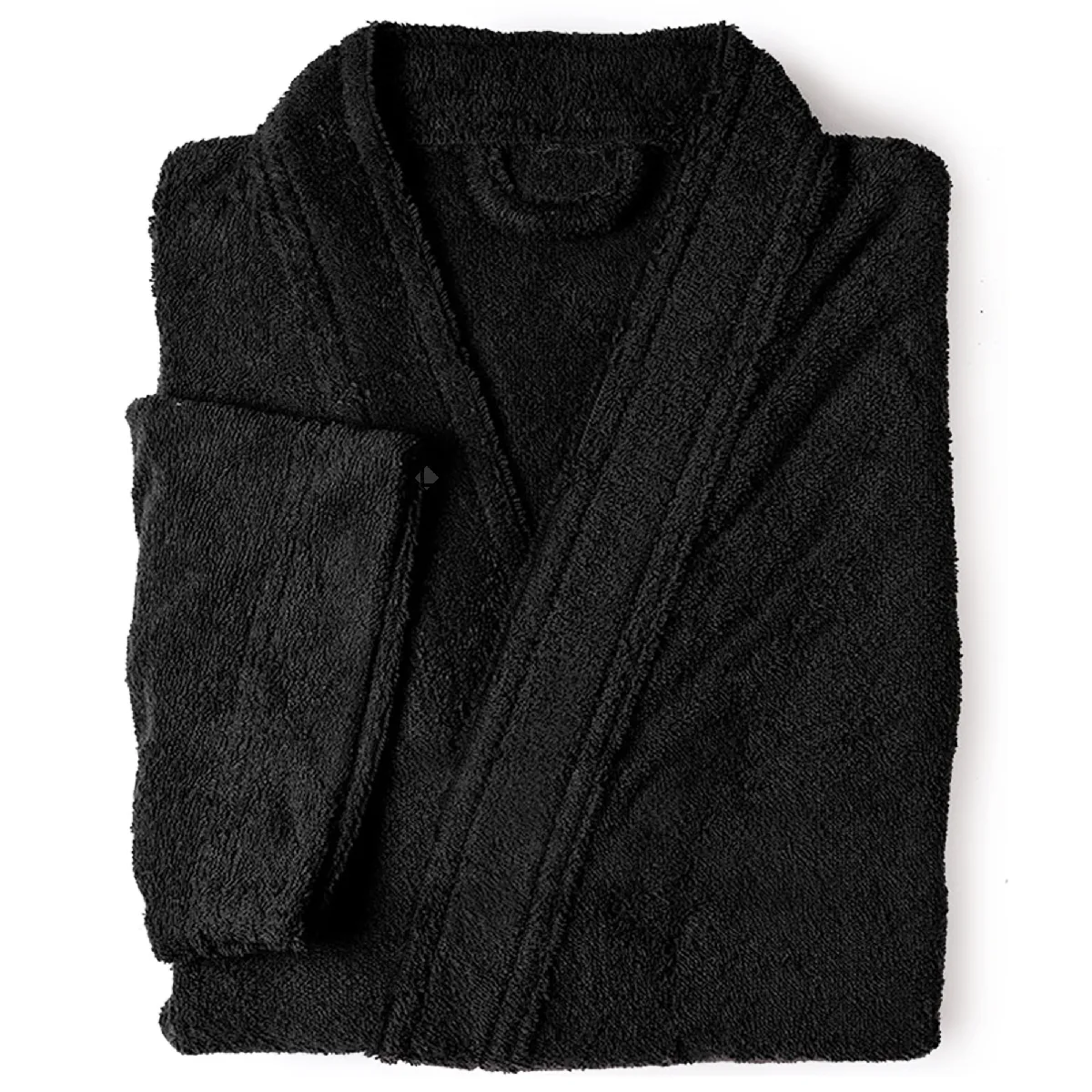 Peignoir Kimono Adulte Pure Coton Xxl Noir