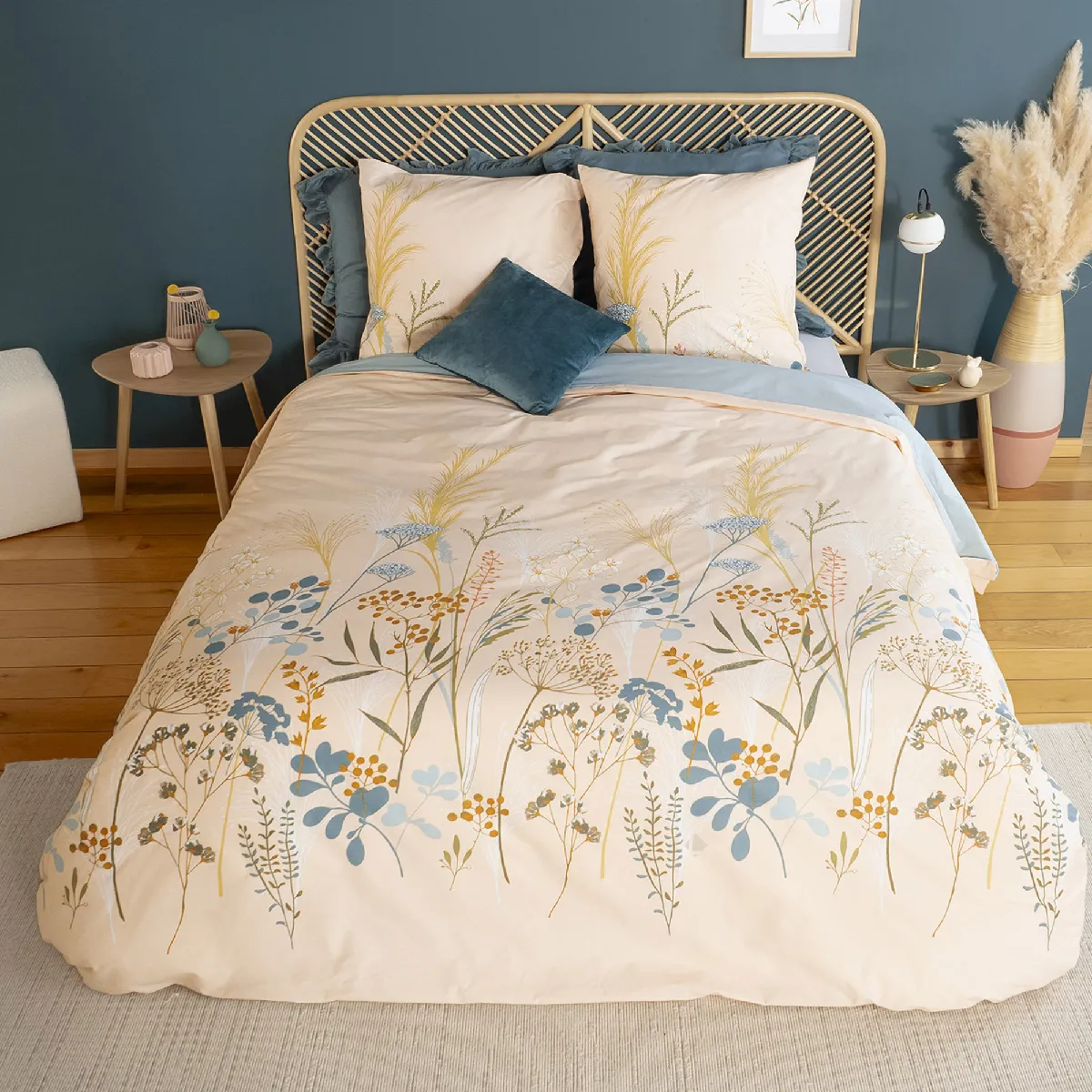 Parure De Lit 260x240 Cm Set 63x63 Cm Helia Coton