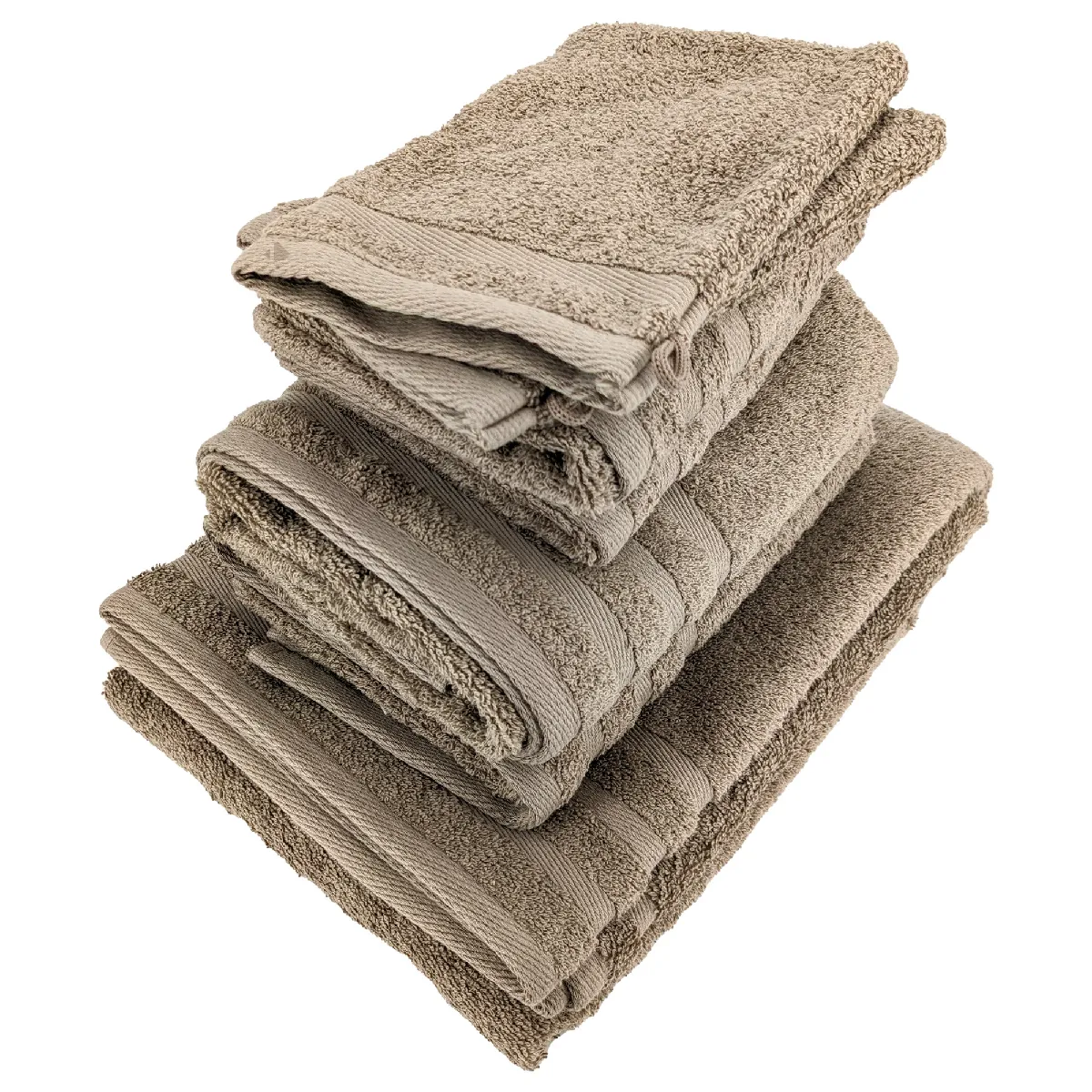 Parure De Bain Efficience Pure Marron Roble 7 Pièces