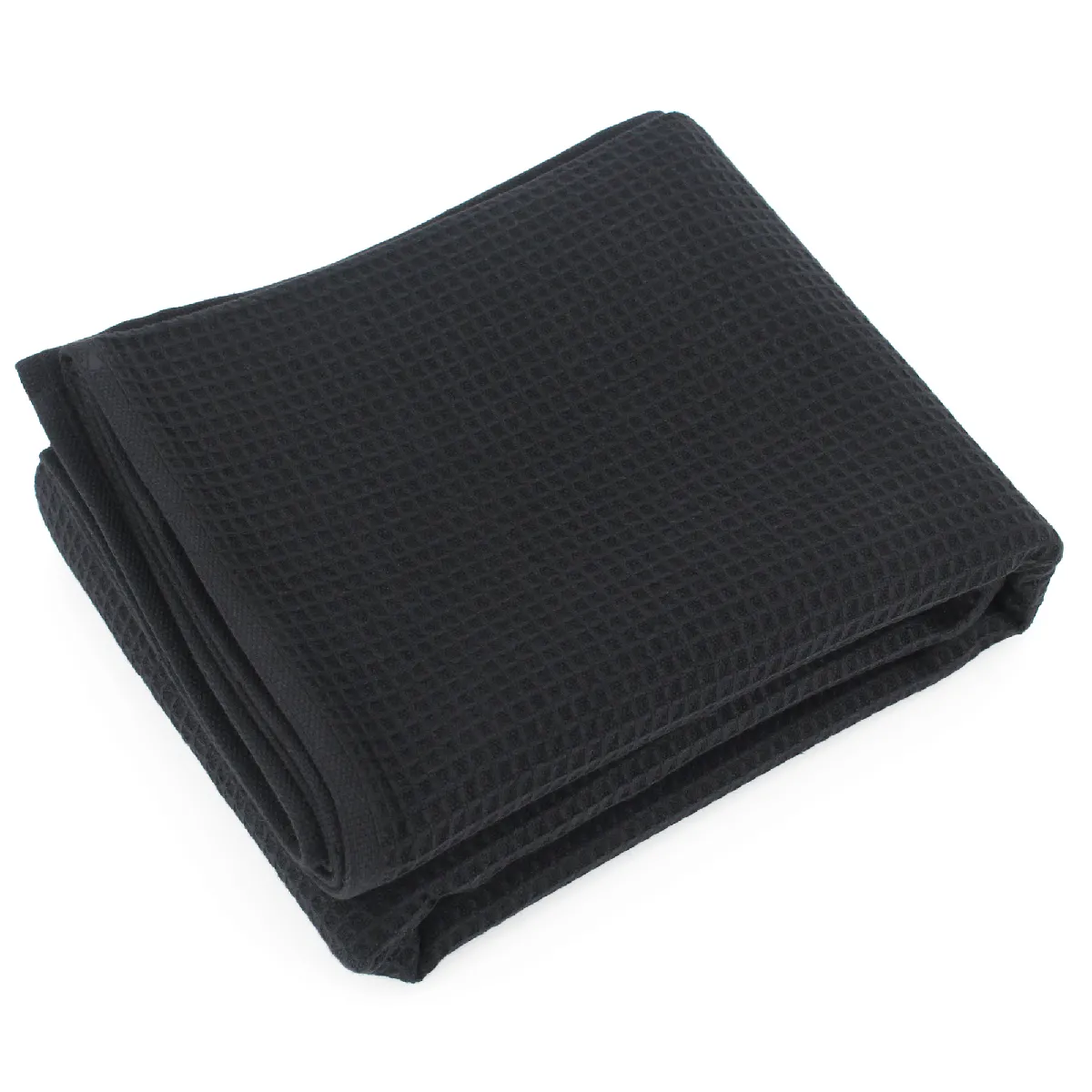 Linnea Pure Waffle Noir Coton 70 X 140 Cm 1 Pièce(s)