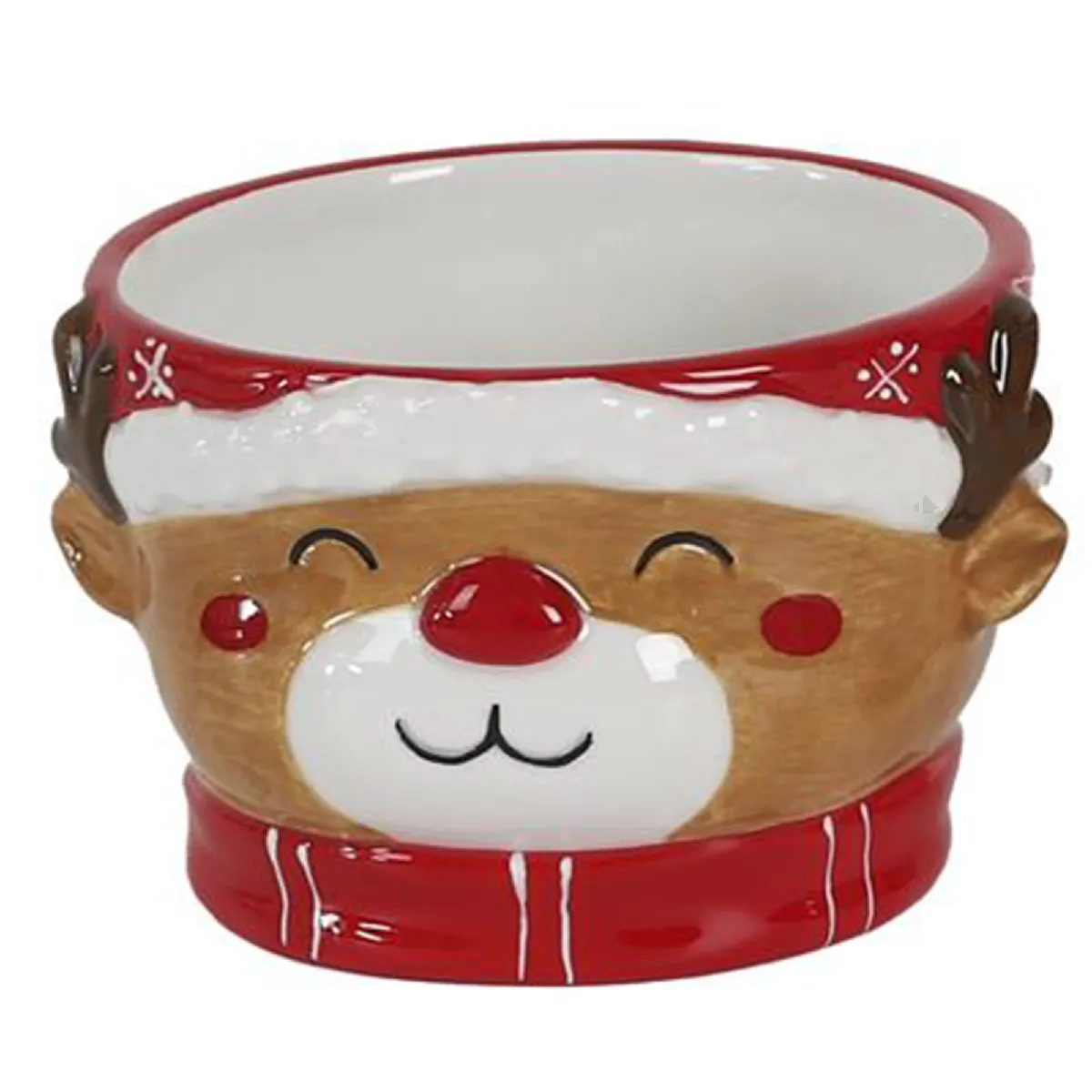 Bol En Relief En Céramique 45 Cl Christmas Time Modèle Renne De Noel