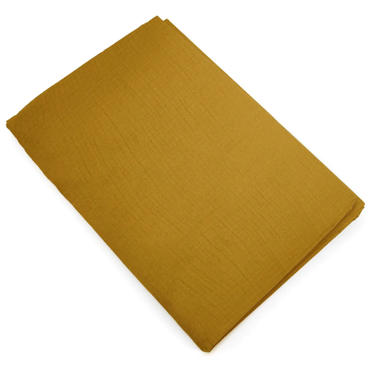 Housse De Couette 240x220 Cm Mousseline De Coton Milos Jaune Gold